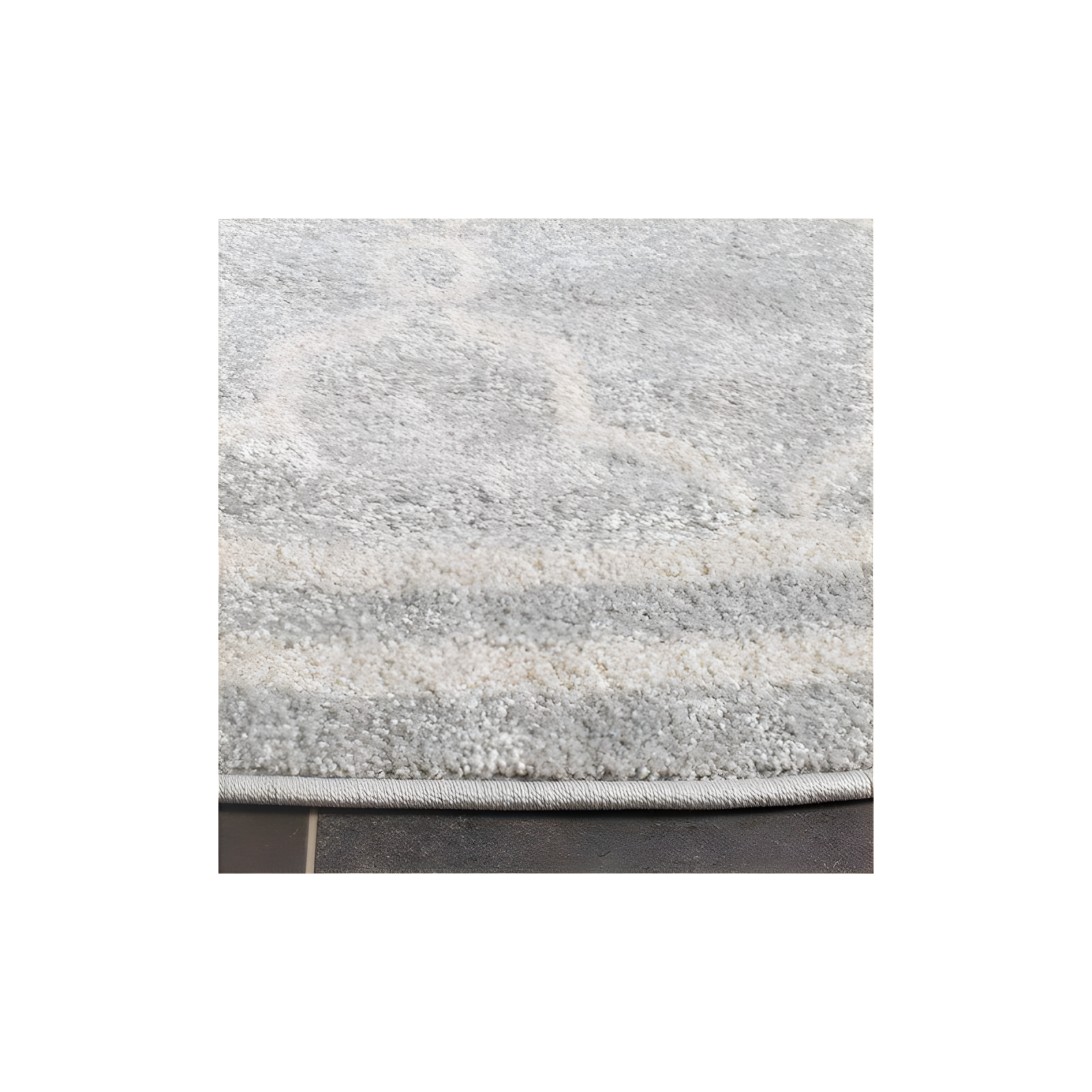 Amherst AMT414 Power Loomed Indoor Area Rug - Light Grey/Ivory - 7' Round - Safavieh