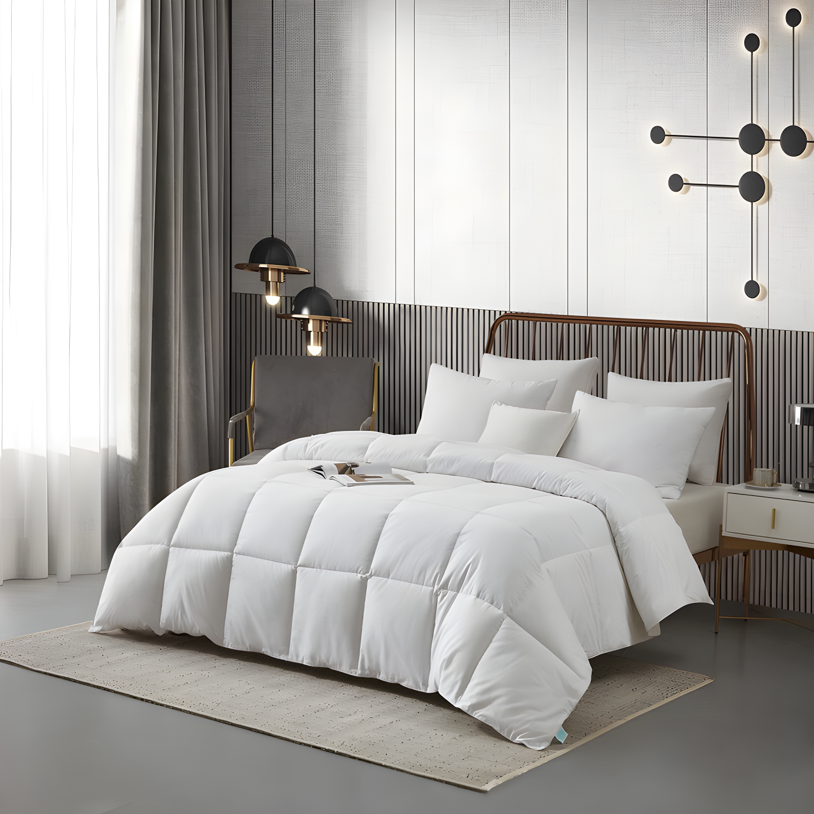 Martha Stewart Martha Stewart Tencel/Cotton Blend Tencel/Polyester-Filled Comforter - All Season