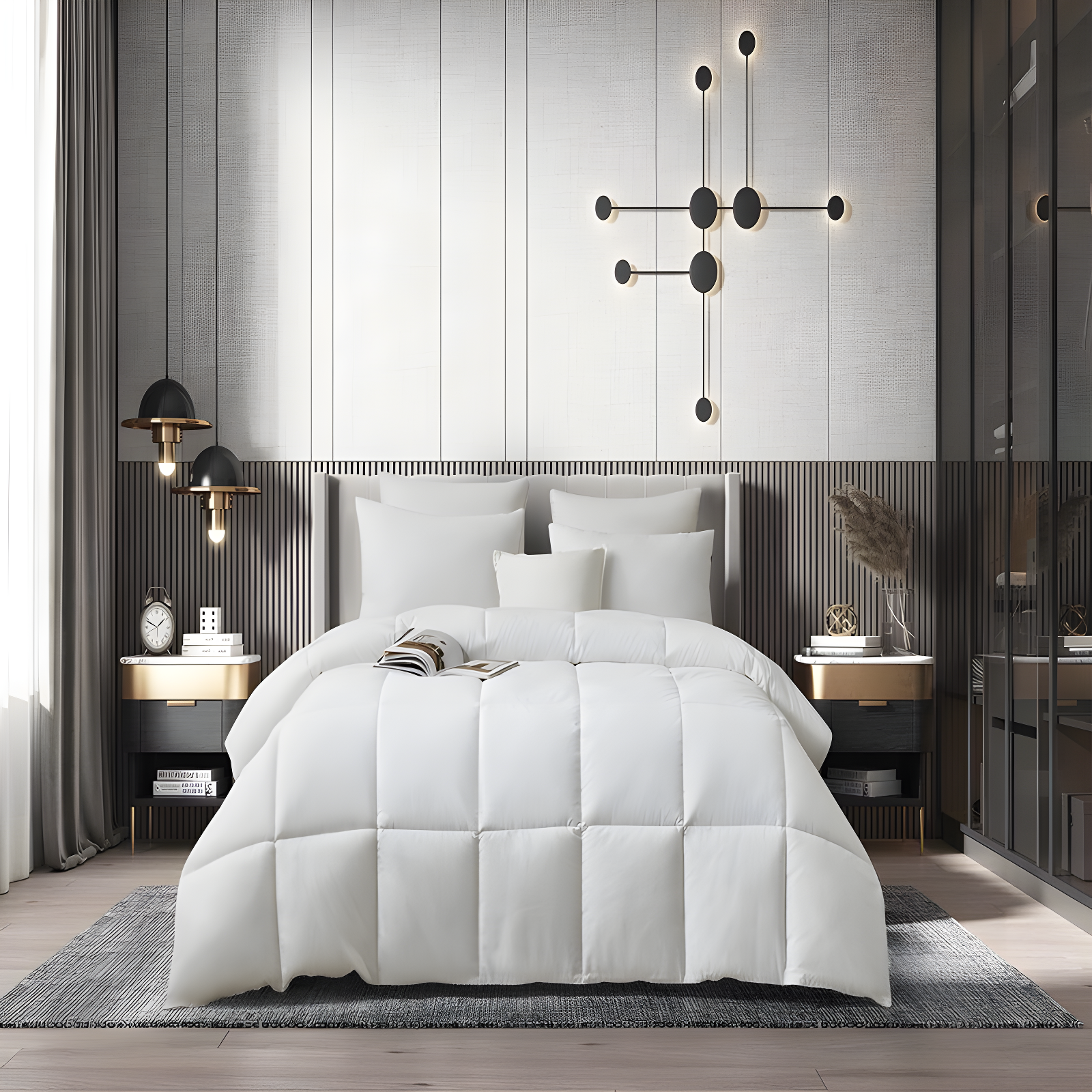 Martha Stewart Martha Stewart Tencel/Cotton Blend Tencel/Polyester-Filled Comforter - All Season