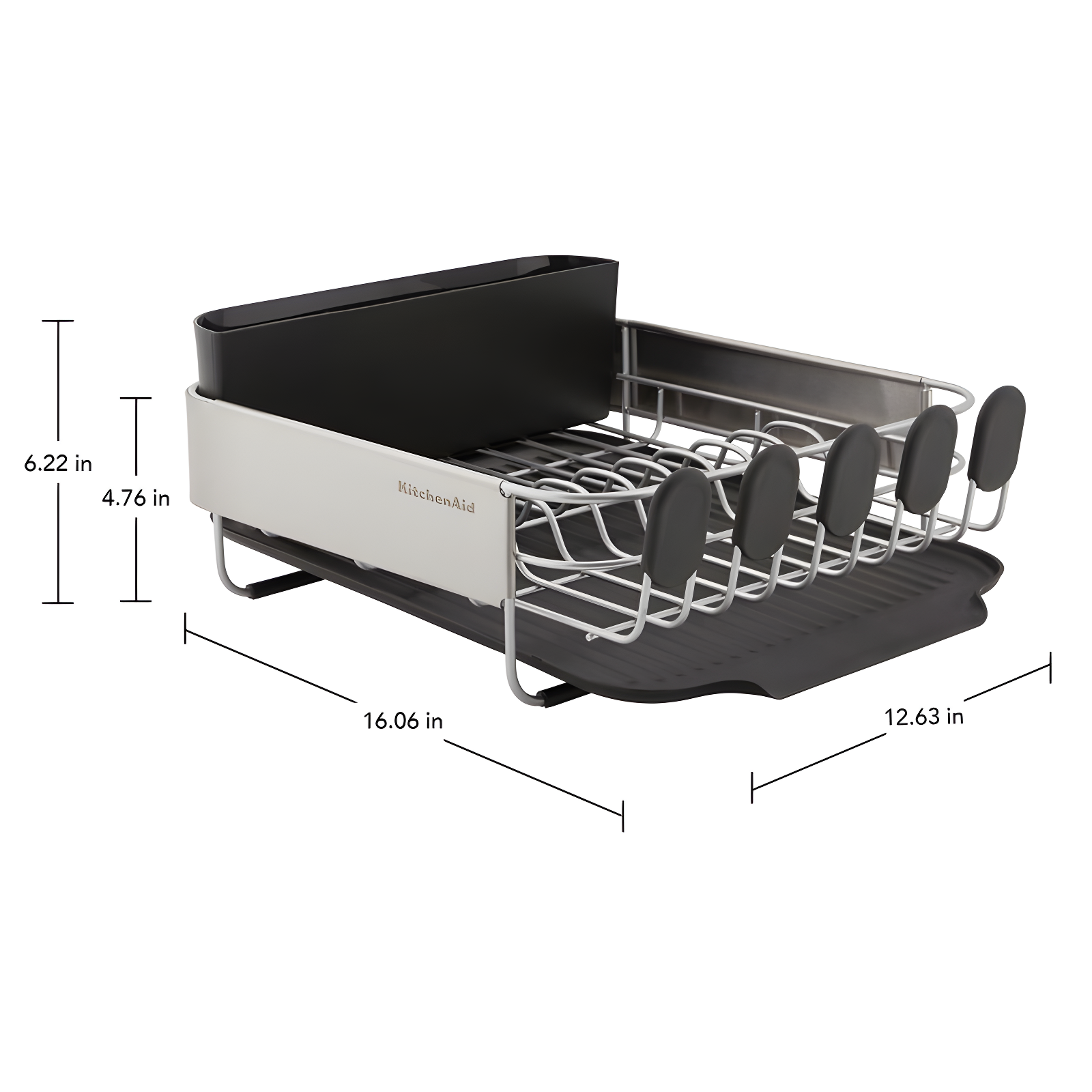 KitchenAid® Compact Stainless Steel Dish Rack, 16.06-Inch
