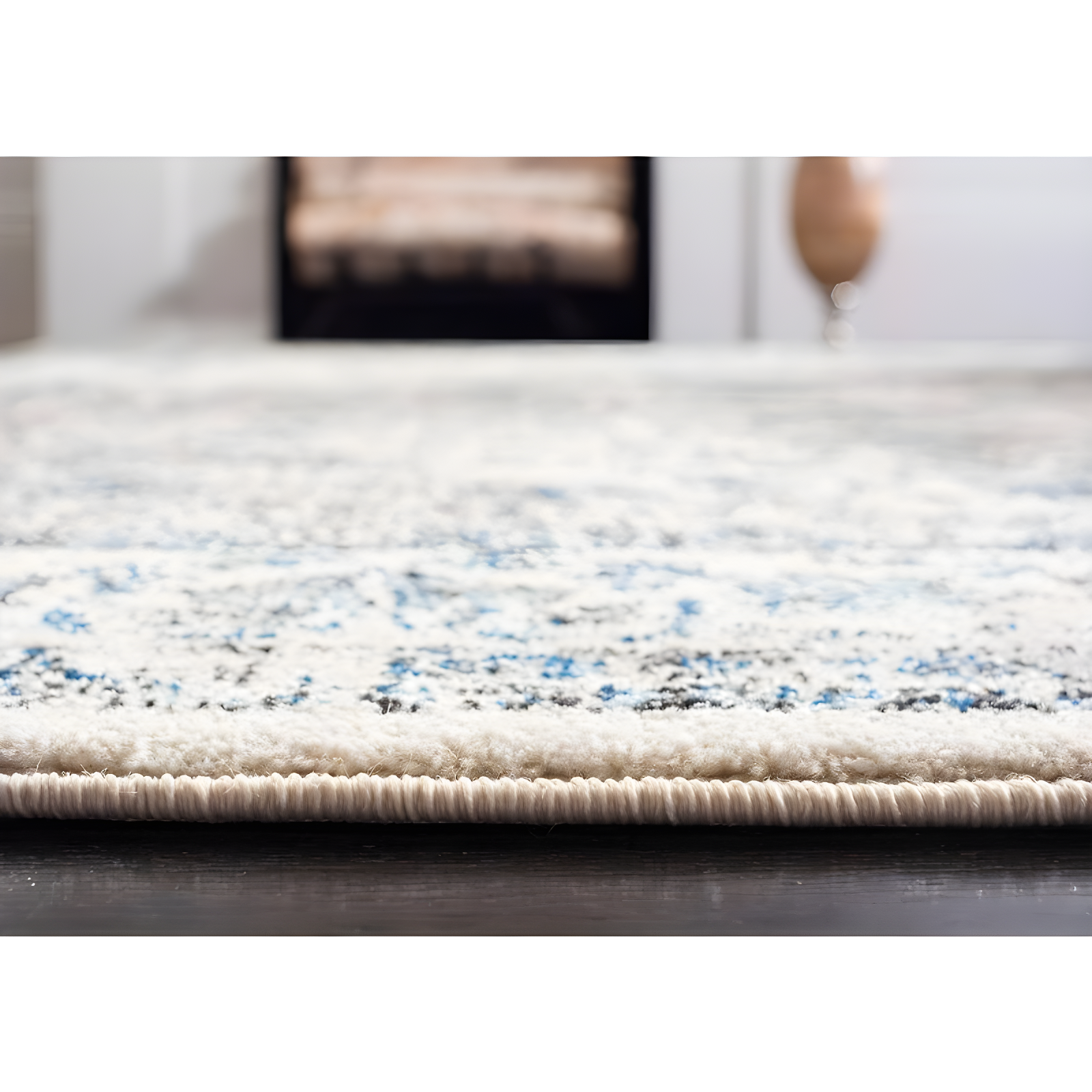 Evoke EVK220 Power Loomed Area Rug - Ivory/Grey - 6'7"x6'7" - Safavieh.