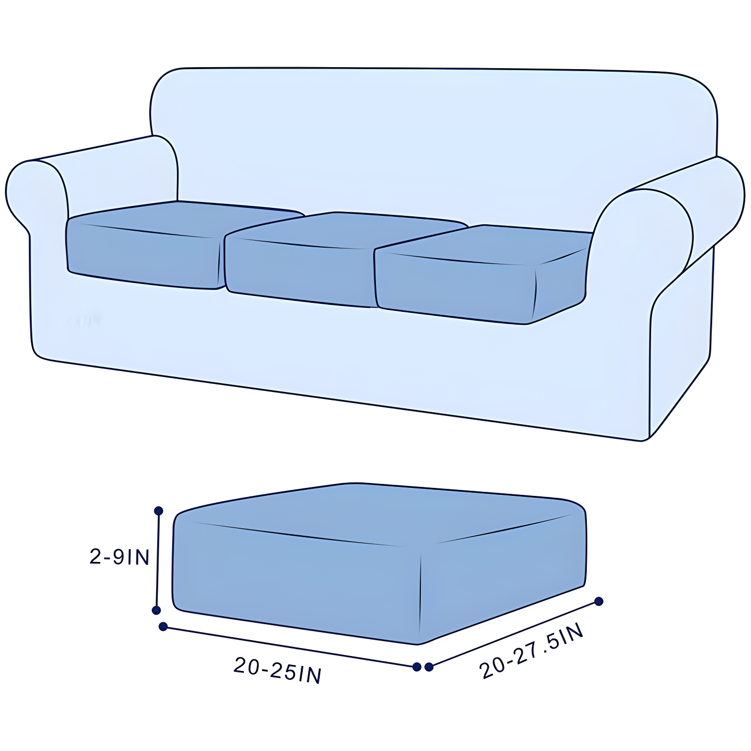 Astoria Box Cushion Sofa Slipcover