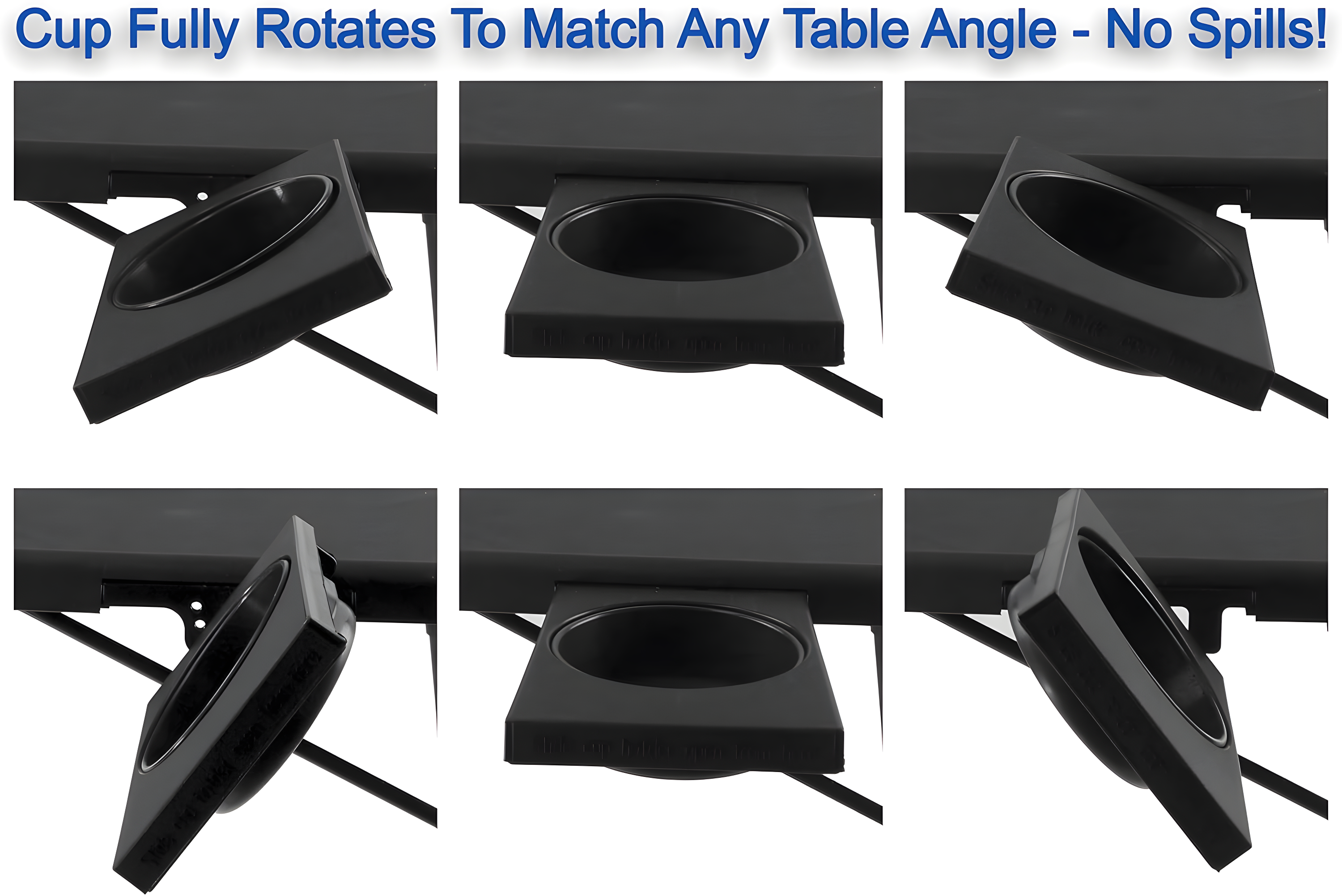 Veryke Portable Standing Adjustable Laptop Desk with Cup Holder, Tray Side Table for Home Office (Black)