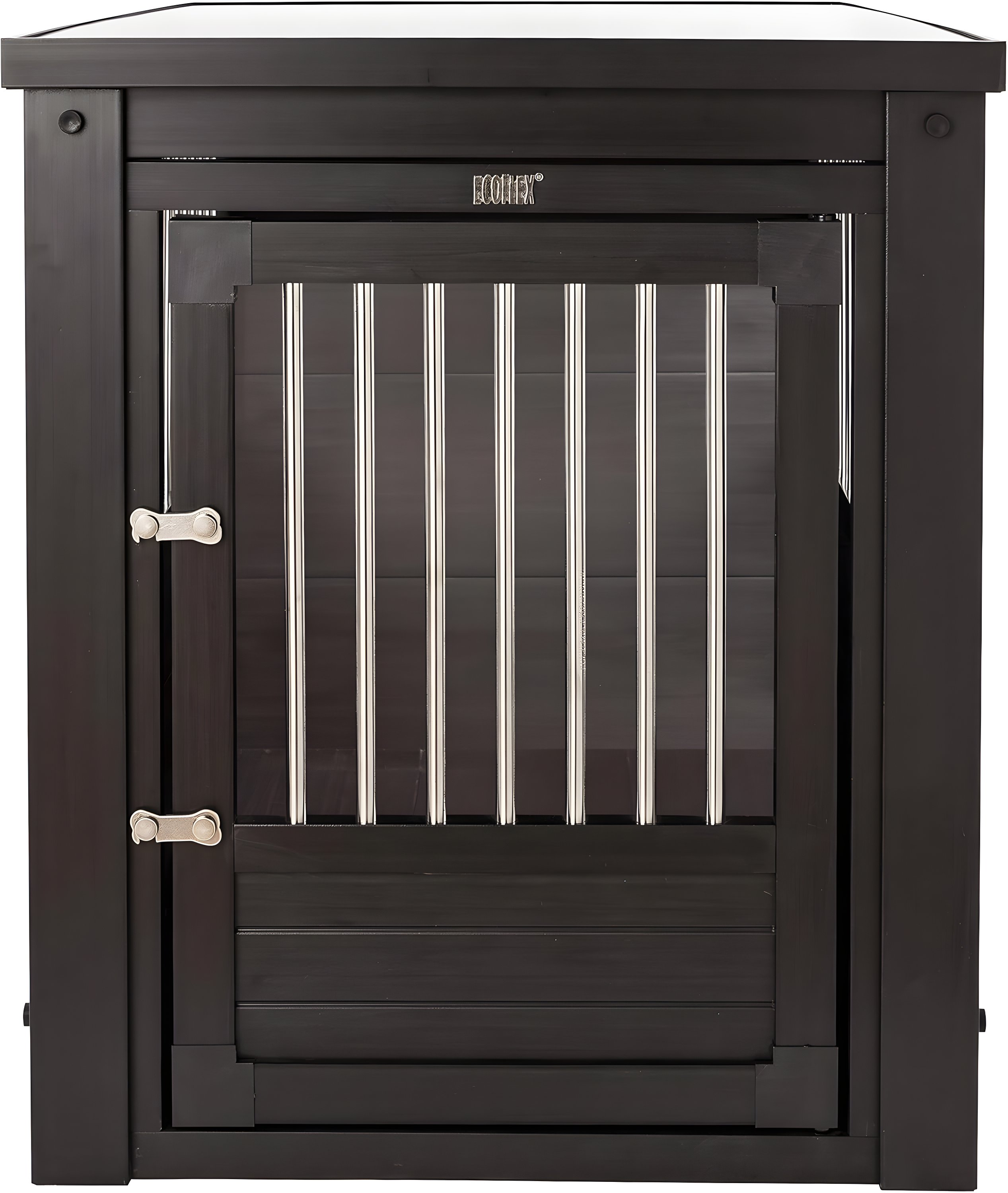 New Age Pet ECOFLEX Dog Crate End Table - Furniture-Style Pet Crate for Crate Trained Dogs - Stainless Steel Tubing & a Latched Closure - 10 Year Manufacturer's Warranty