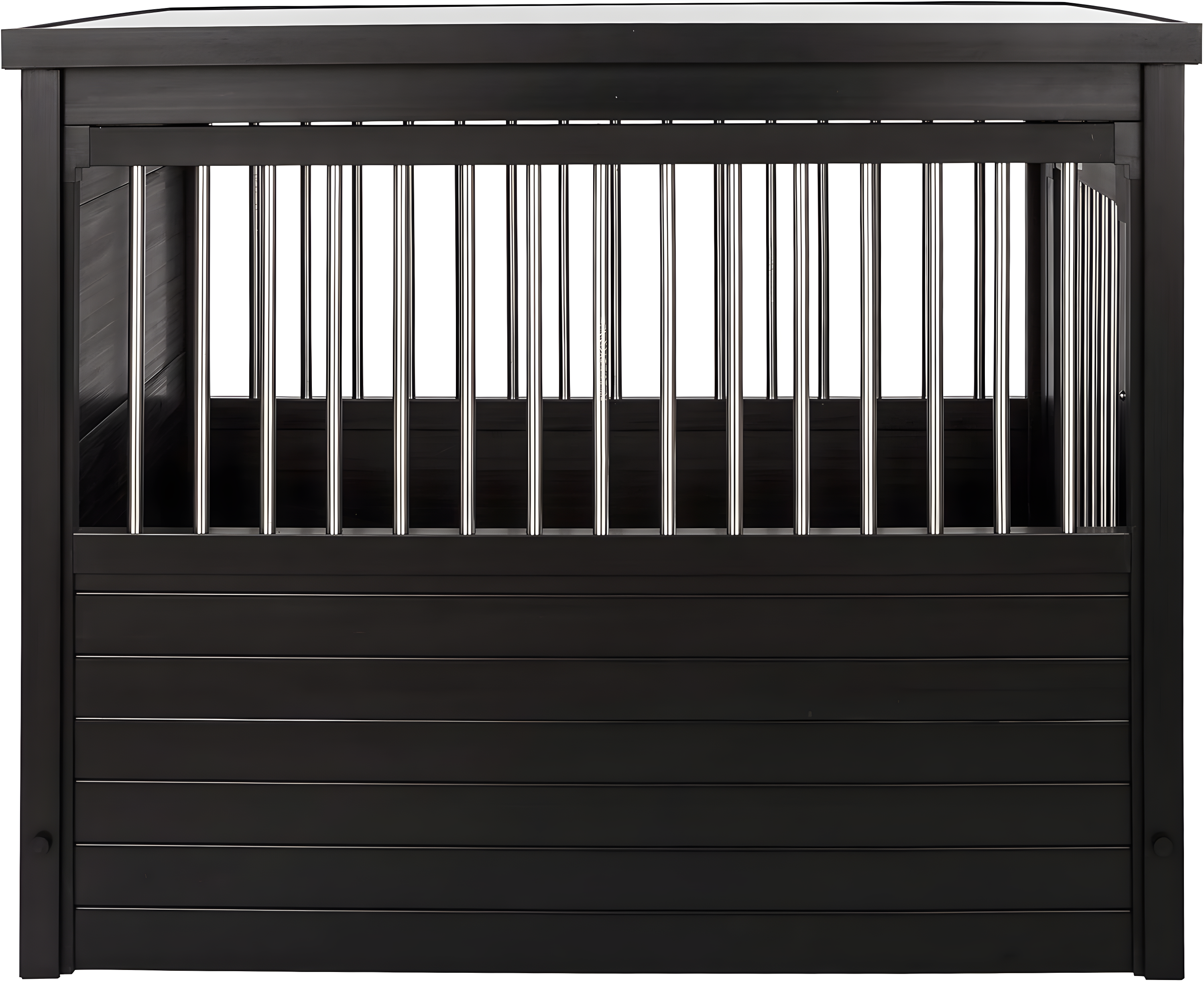 New Age Pet ECOFLEX Dog Crate End Table - Furniture-Style Pet Crate for Crate Trained Dogs - Stainless Steel Tubing & a Latched Closure - 10 Year Manufacturer's Warranty