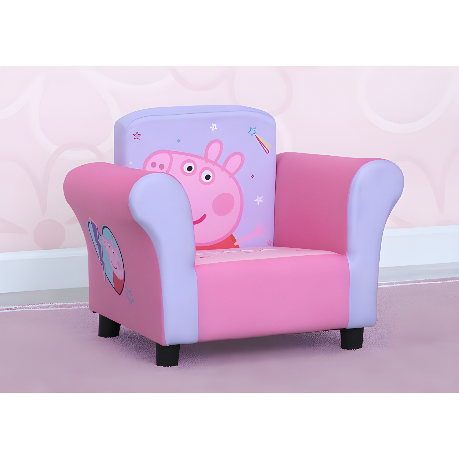 Delta Children Peppa Pig Upholstered Chair Kids Club