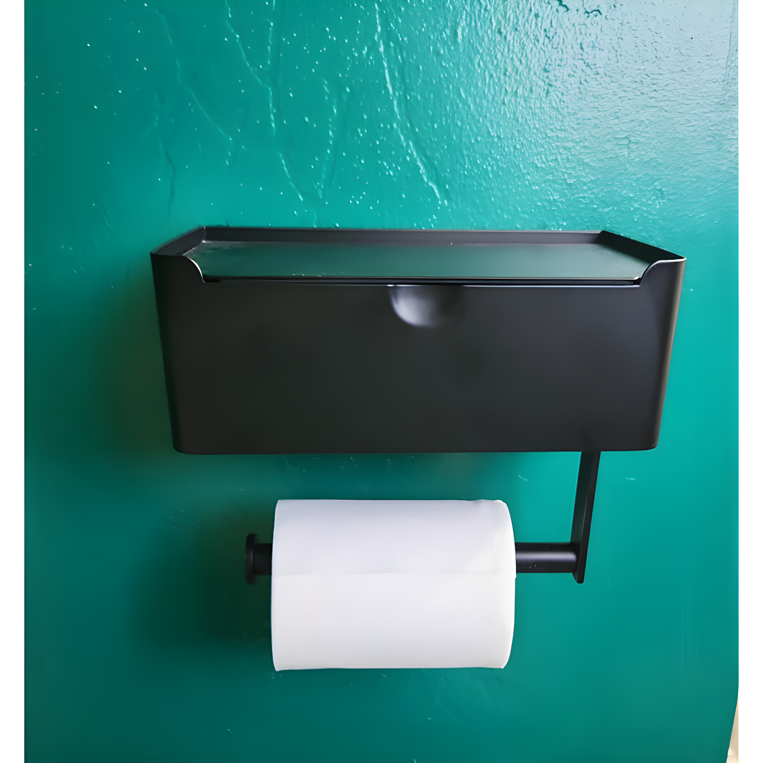 Stainless Steel Wall Mounted Toilet Paper Holder With Shelf - Durable & Convenient