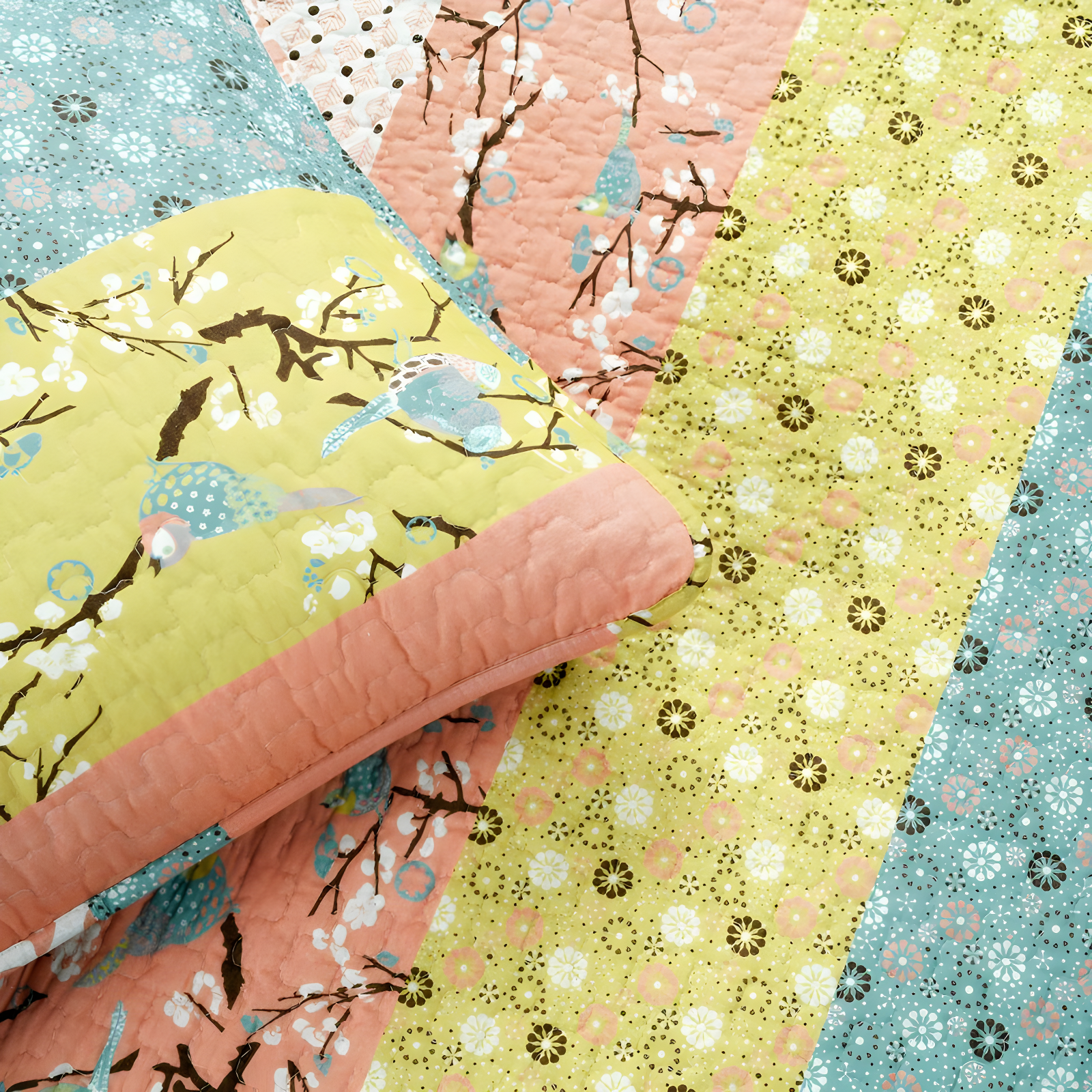 Royal Empire Cotton Reversible 3 Piece Quilt Set