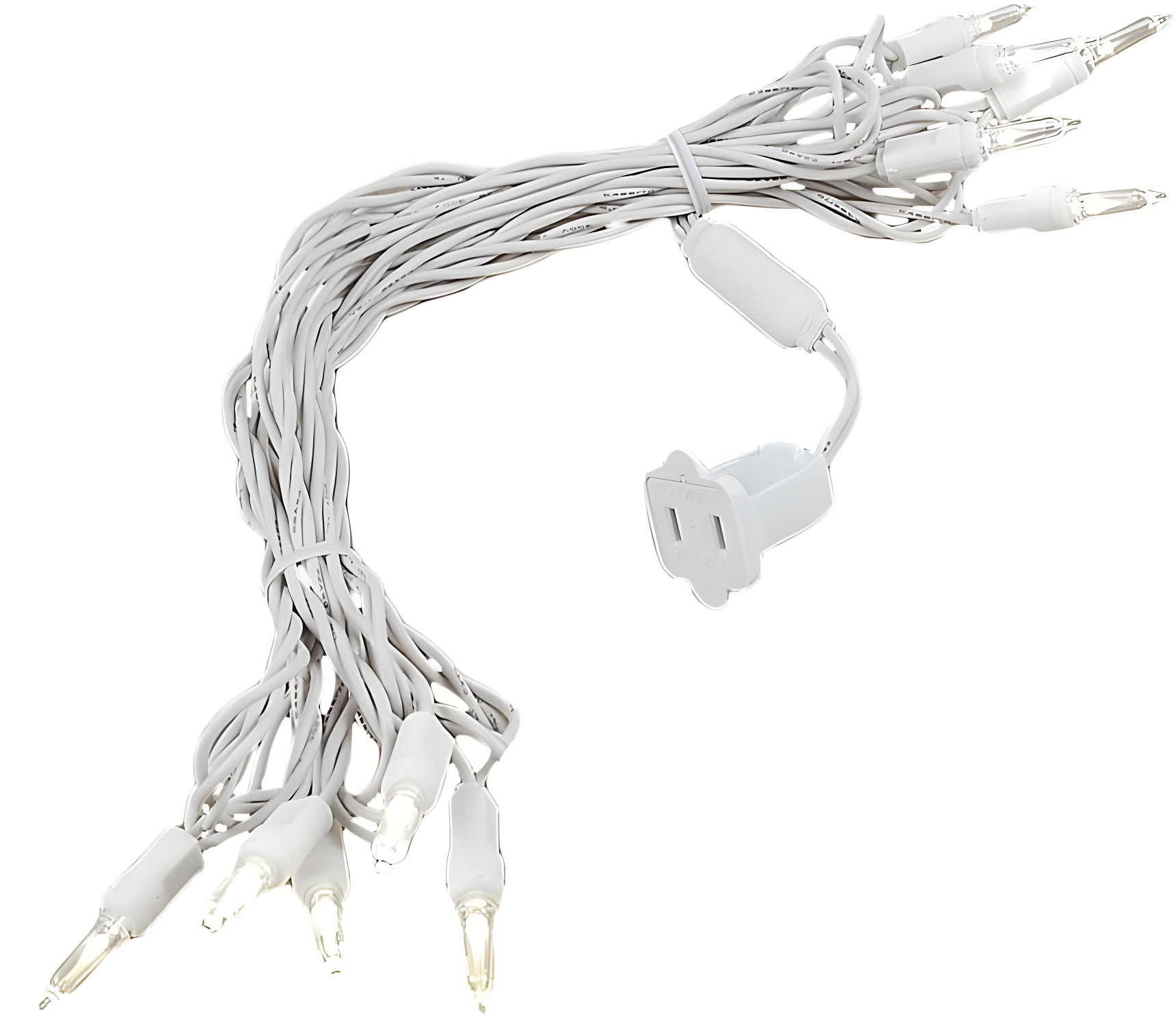 Novelty Lights 10 Light T5 LED Christmas Mini Light Set, Outdoor Lighting Party Patio String Lights, Warm White, White Wire, 11 Feet