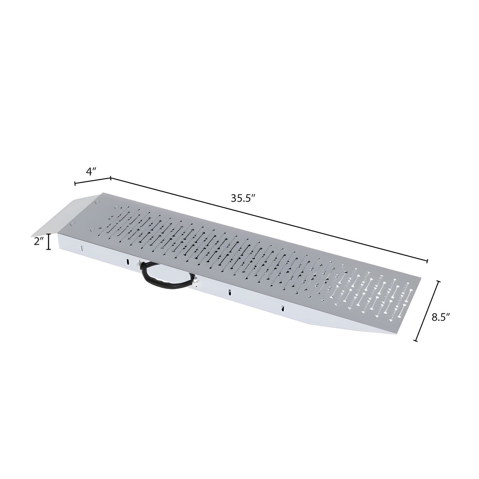 Fleming Supply Steel Loading Ramps Set – 8.5 x 35.5-in, Silver