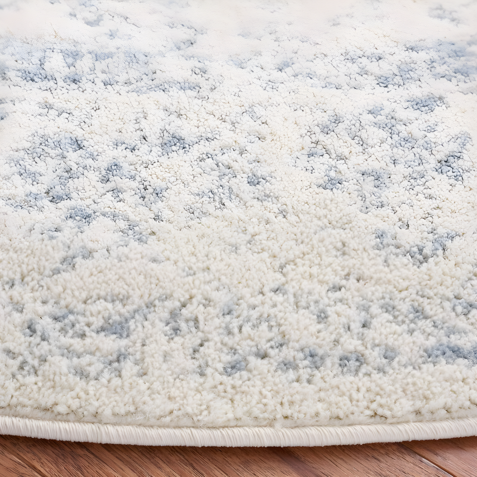 Adirondack ADR109 Machine Made Indoor Area Rug - Ivory/Slate - 8' Round - Safavieh