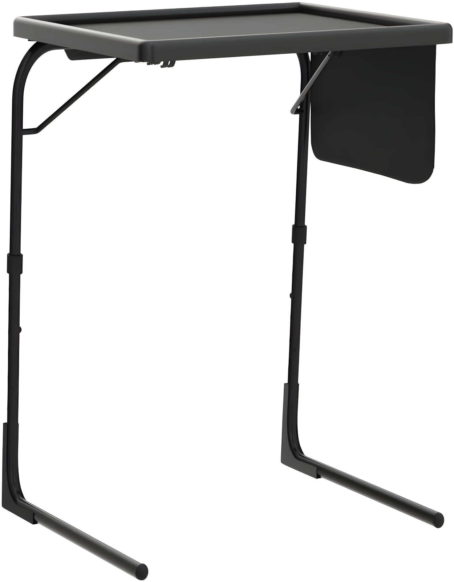 Totnz TV Tray Table, Folding TV Dinner Table Comfortable Folding Table with 3 Tilt Angle Adjustments for Eating Snack Food, Stowaway Laptop Stand,Black