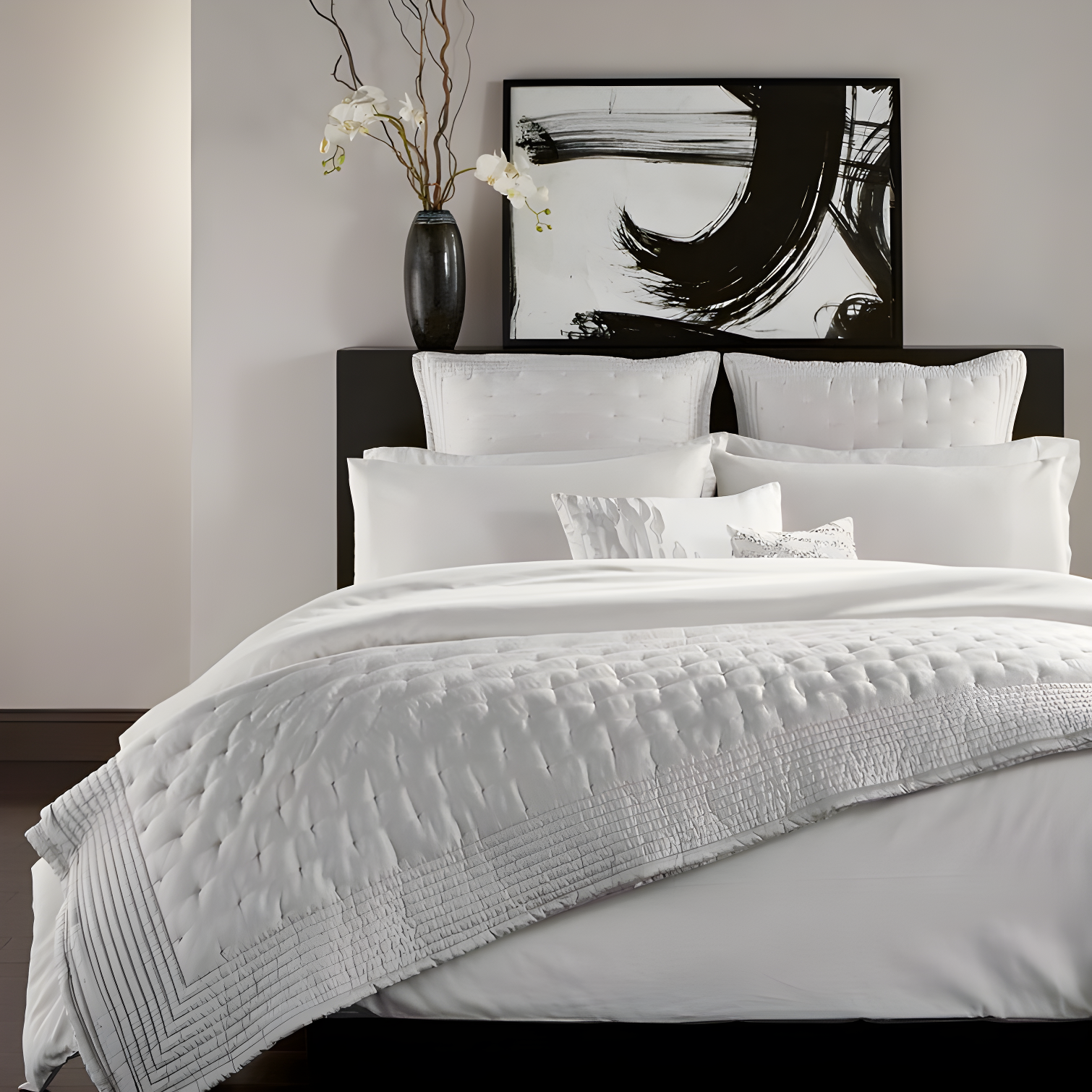 Platinum Gray Full Pure Silk Quilt with Polyfill