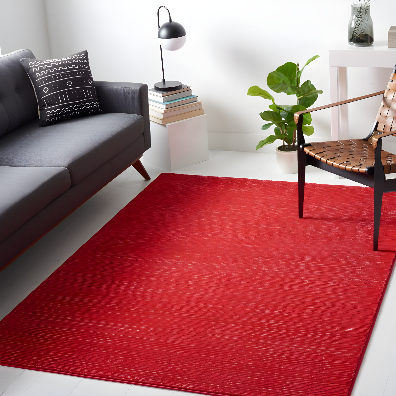 Vision VSN606 Power Loomed Area Rug - Red - 4'x6' - Safavieh.