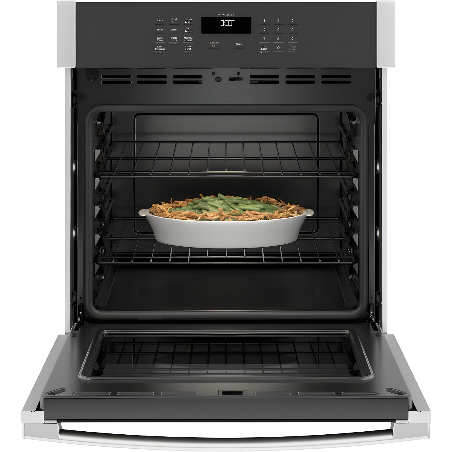 GE Appliances GE Smart Appliances Smart Built-in 27" Self-Cleaning Electric Single Wall Oven JKS3000SNSS