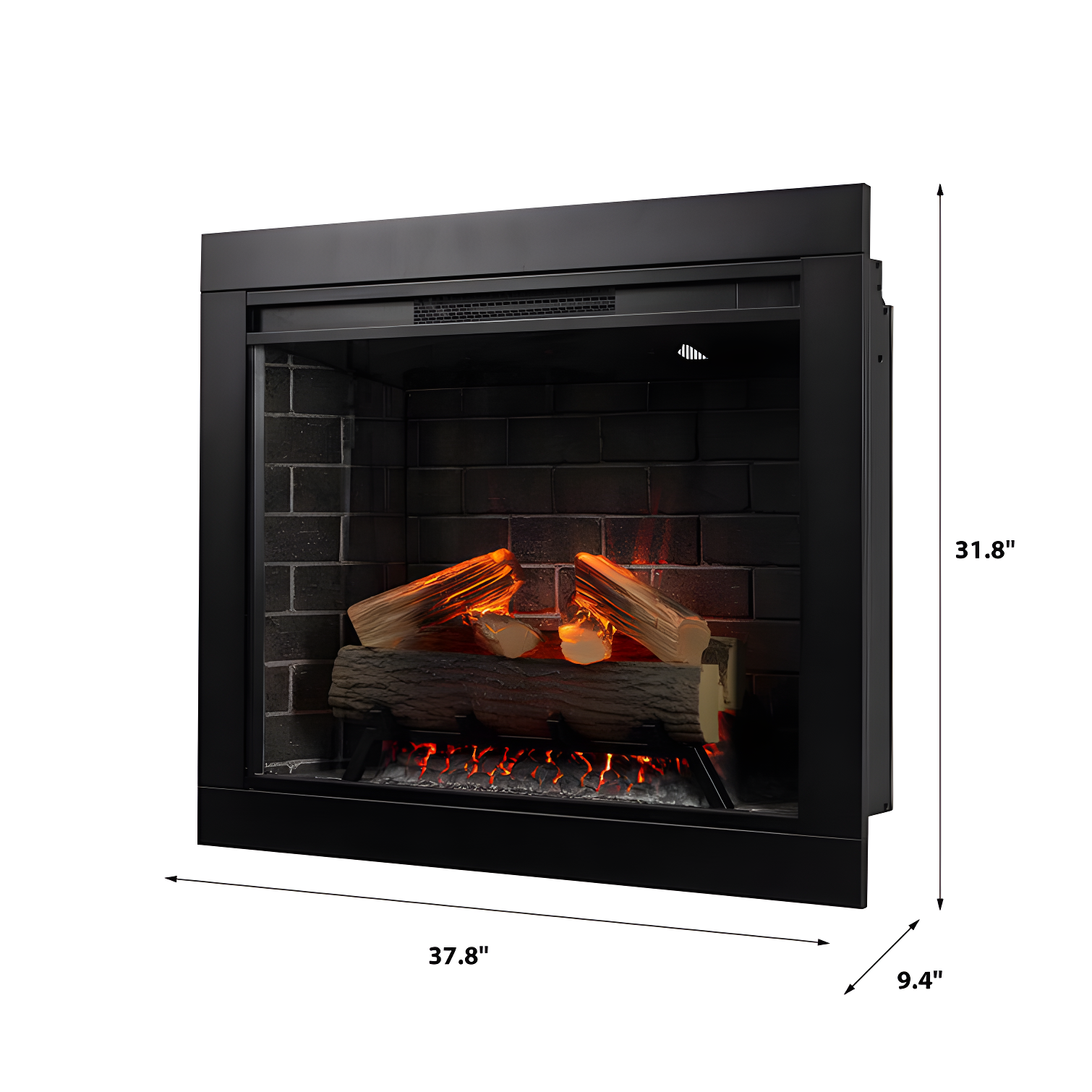 Uptown 33" Infrared Electric Fireplace Insert Heater with Trim Kit, Compatible with Alexa & Google, Remote Control
