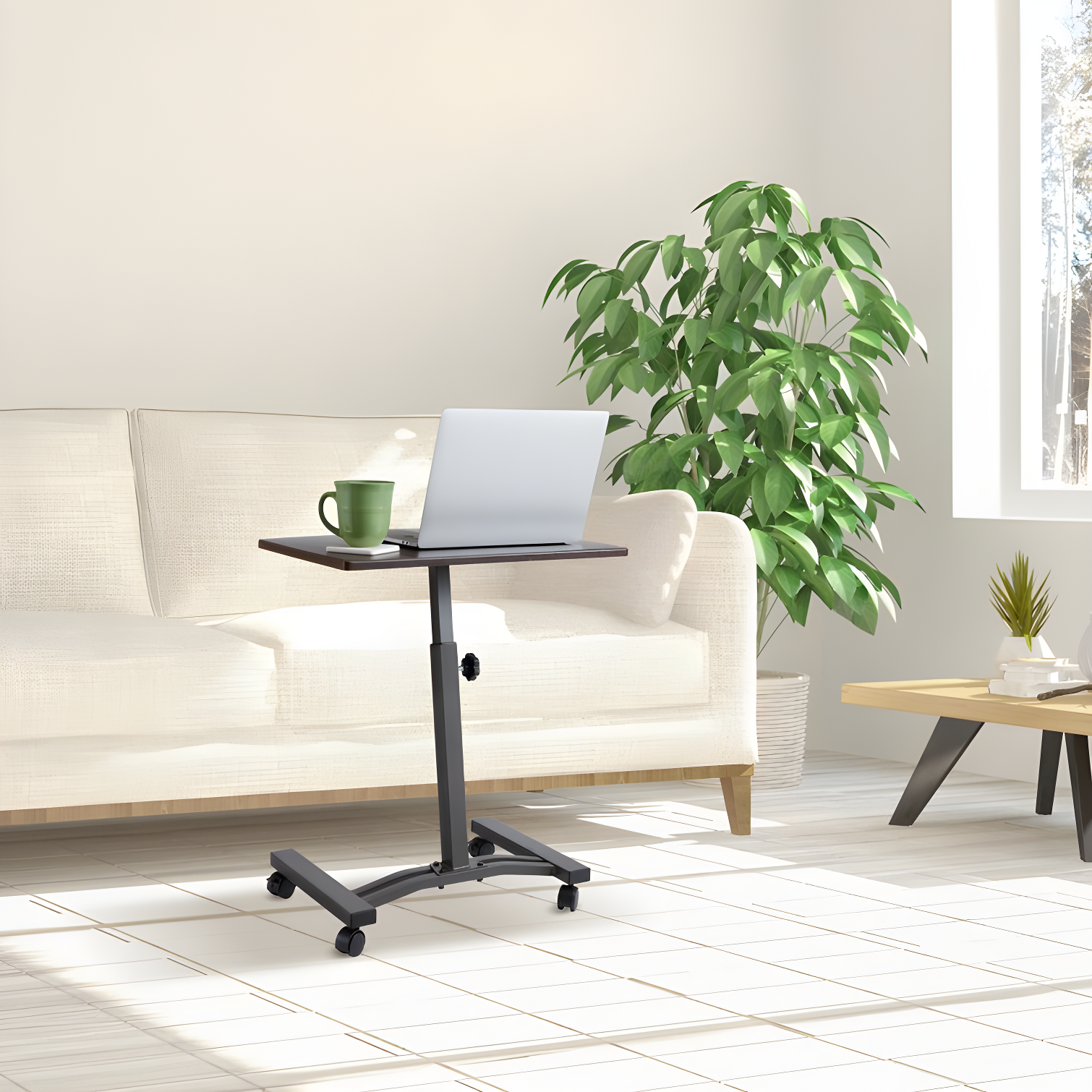 Seville Classics AIRLIFT® 24'' W Rolling Desk or Stand with Wheels & Reviews | Wayfair