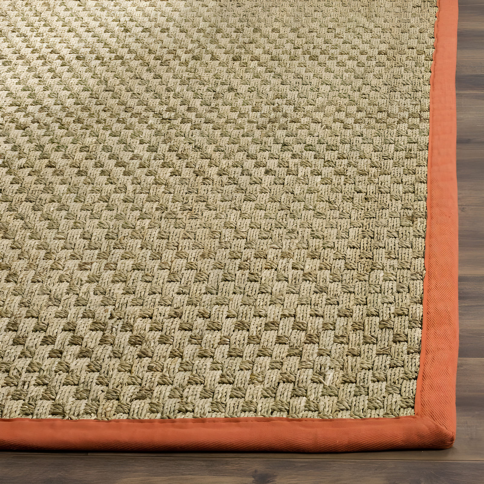 Natural Fiber NF114 Power Loomed Indoor Runner Rug - Natural/Rust - 2'6"x8' - Safavieh.