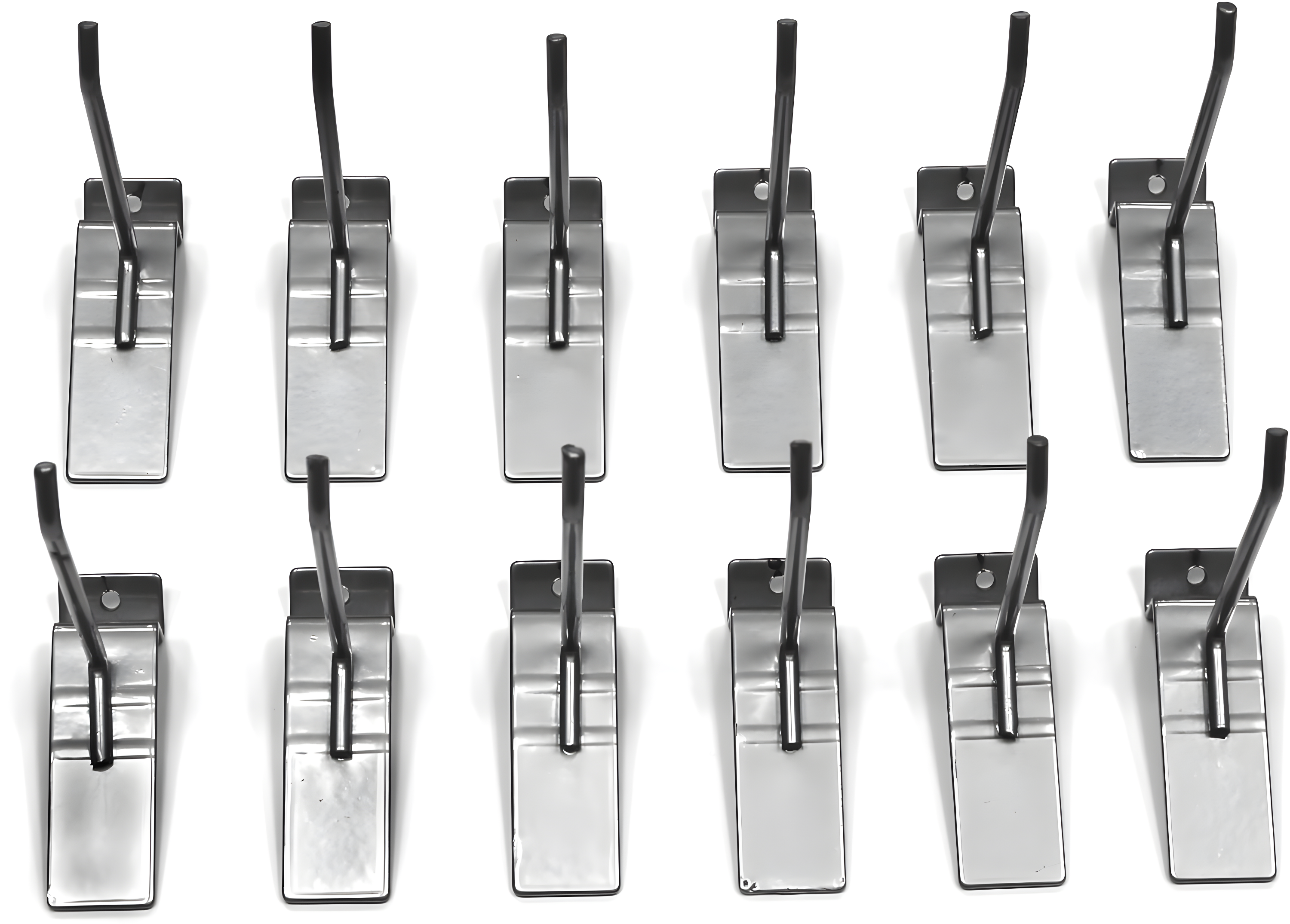 Proslat 13002 4-Inch Steel Hooks Designed for Proslat PVC Slatwall, Pack of 12, Silver