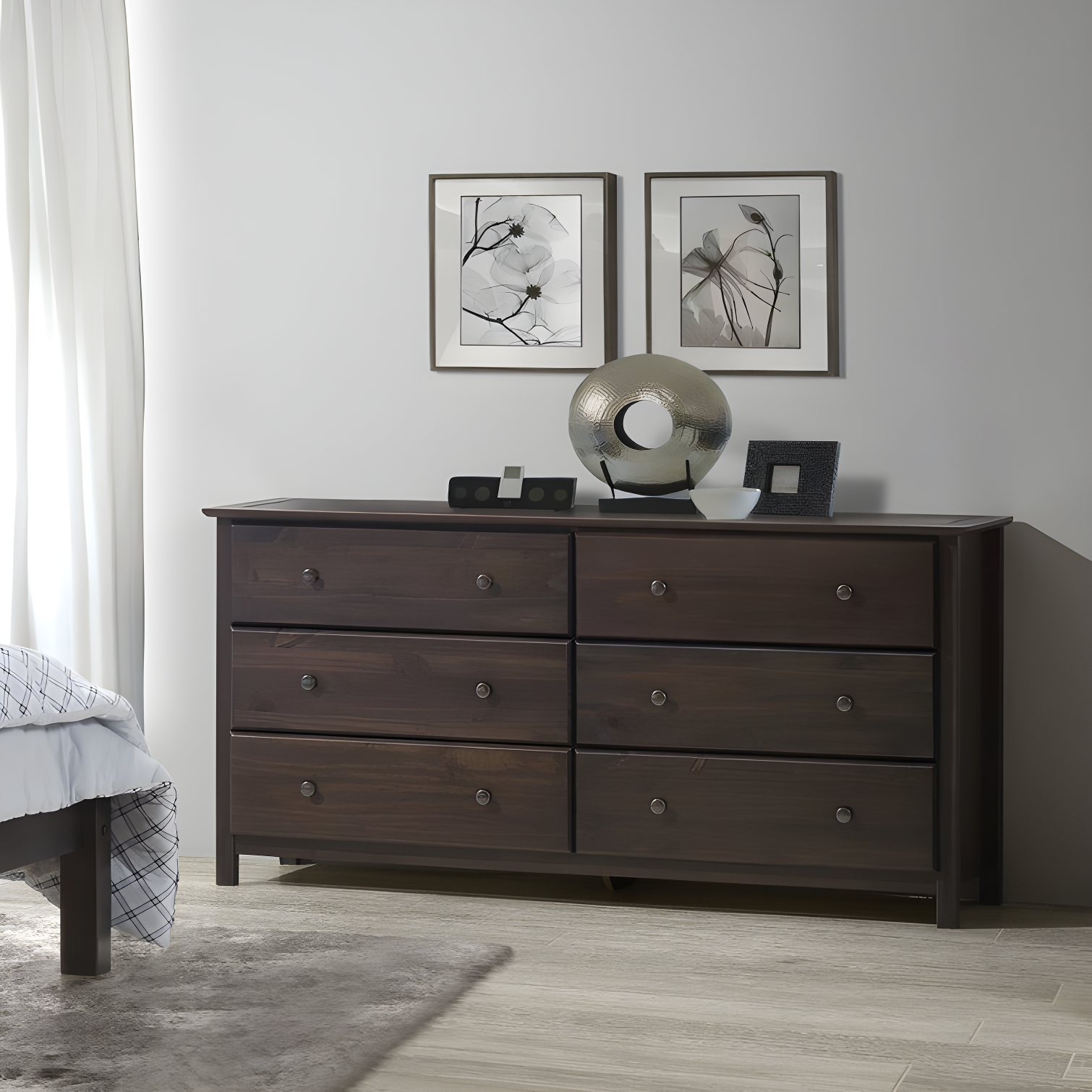 Shaker Solid Wood 63.75'' W 6 - Drawer Dresser