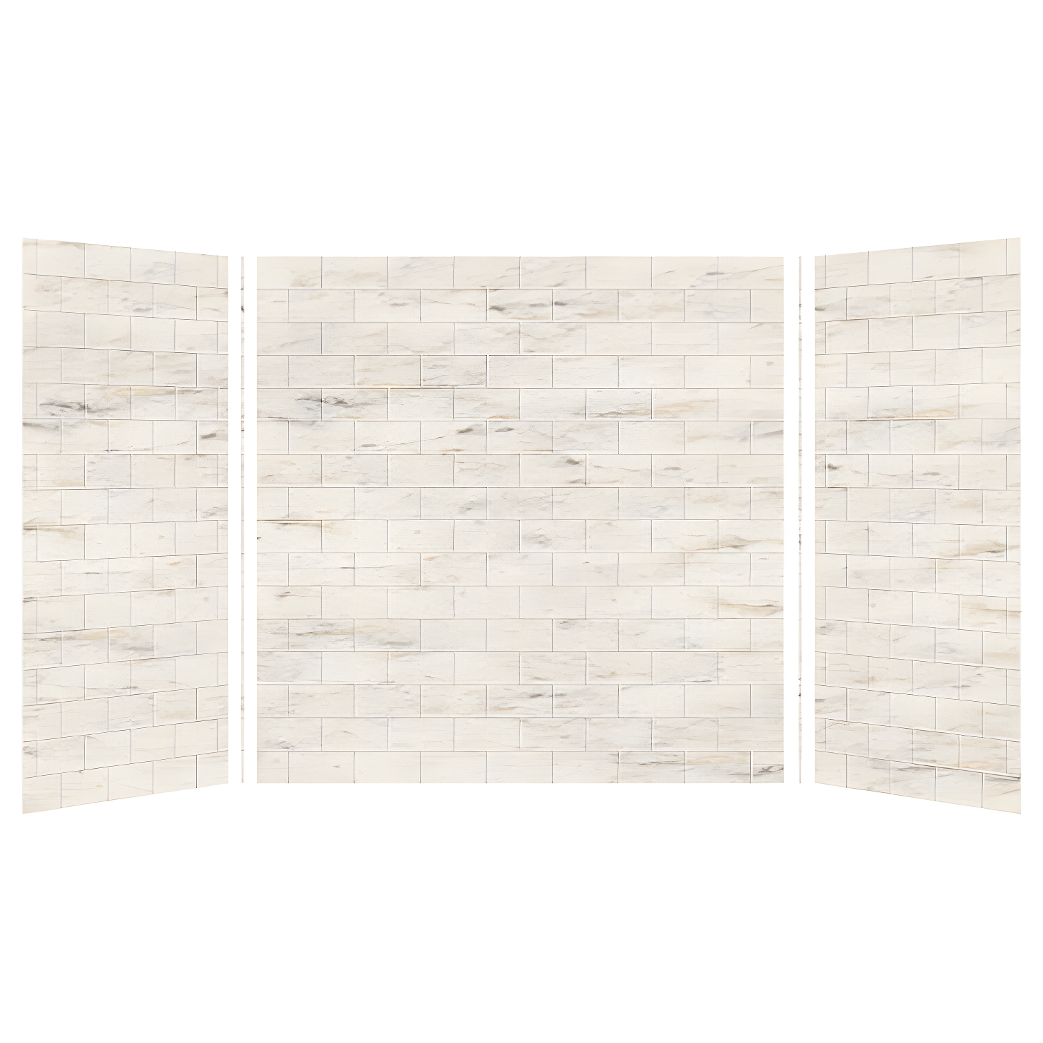 Transolid SaraMar 60'' W 36'' D 60'' H Glue Up Solid Surface Wall