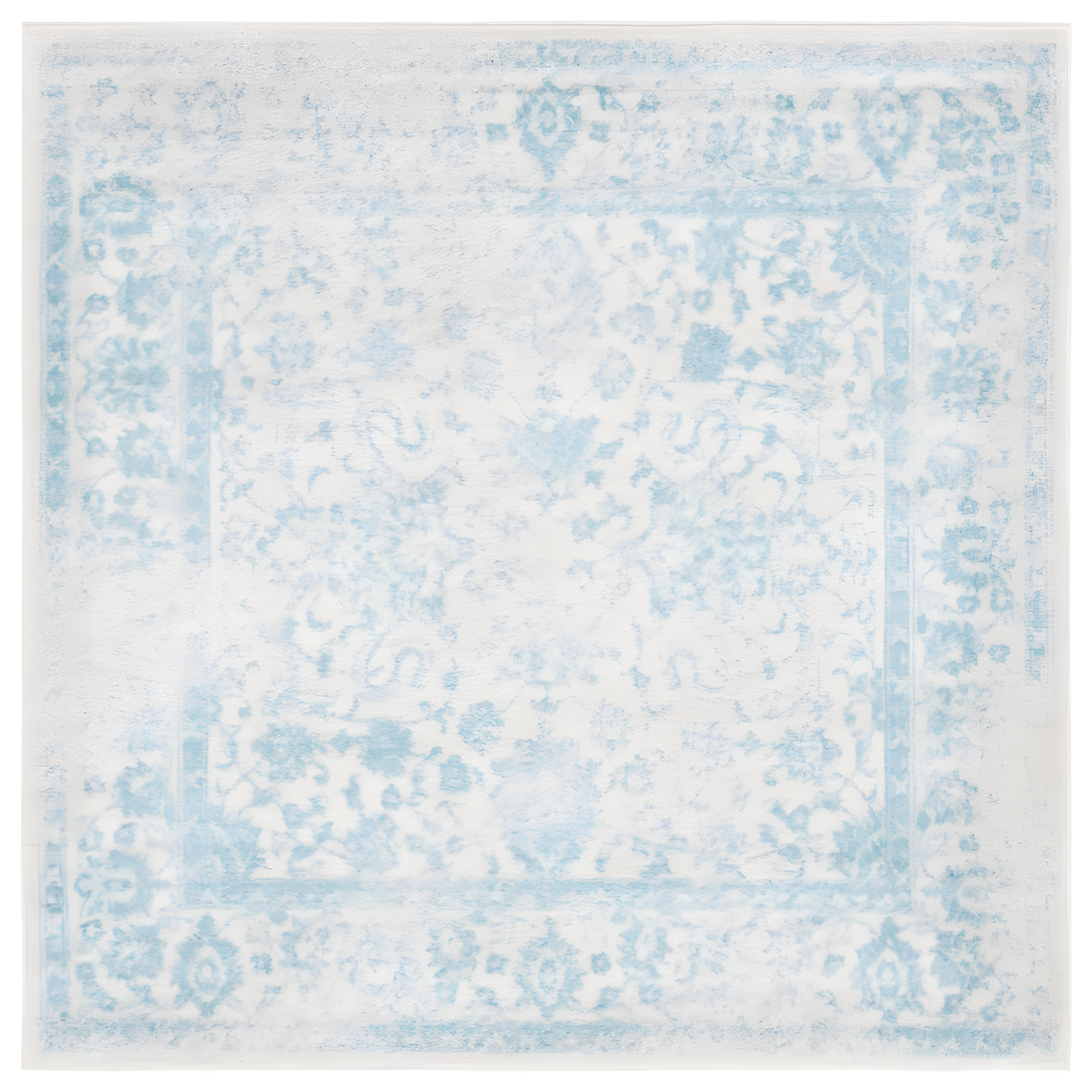 Adirondack ADR109 Machine Made Indoor Area Rug - Ivory/Light Blue - 6'x6' - Safavieh