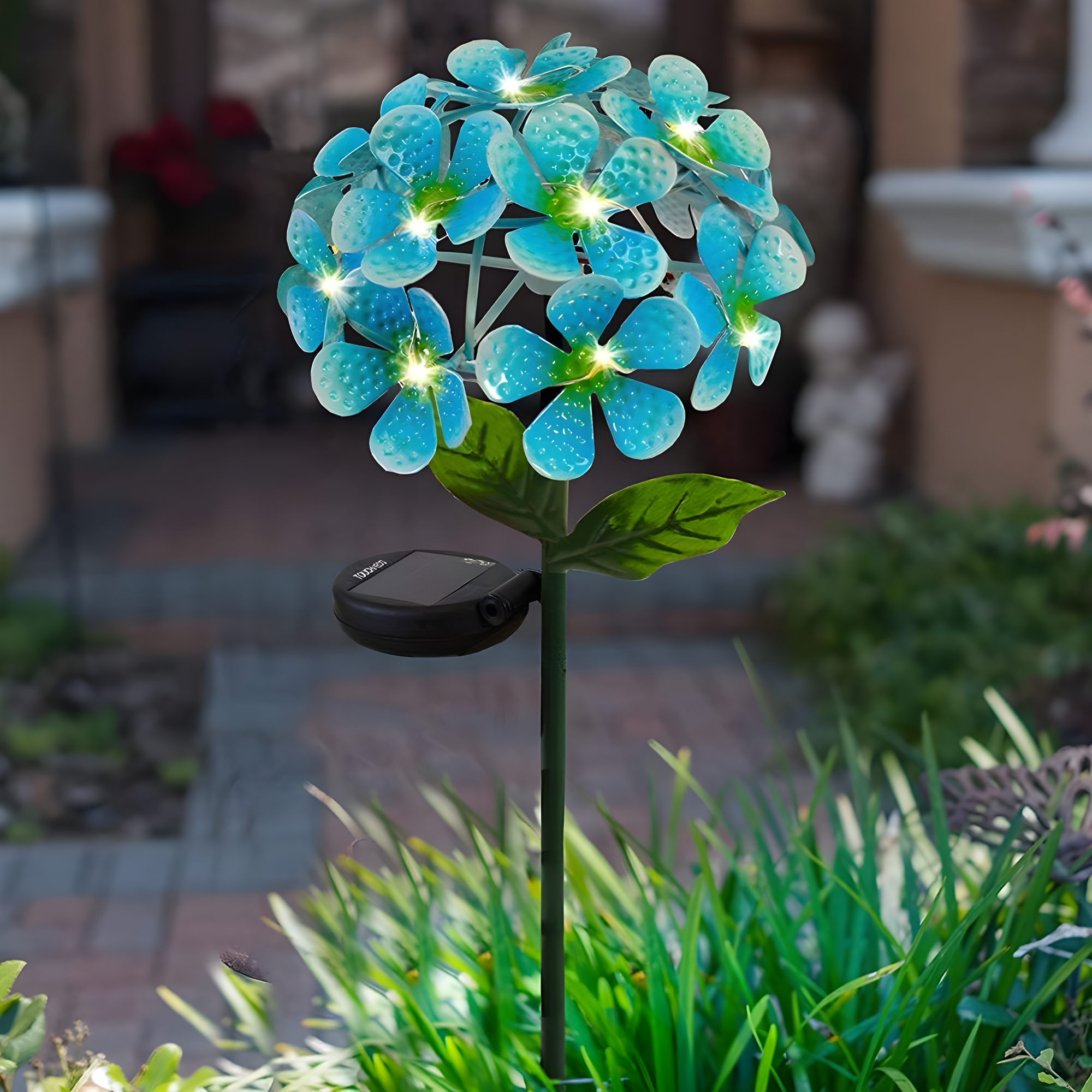 Solar LED Metal Flower Stake Lights - Multiple Colors