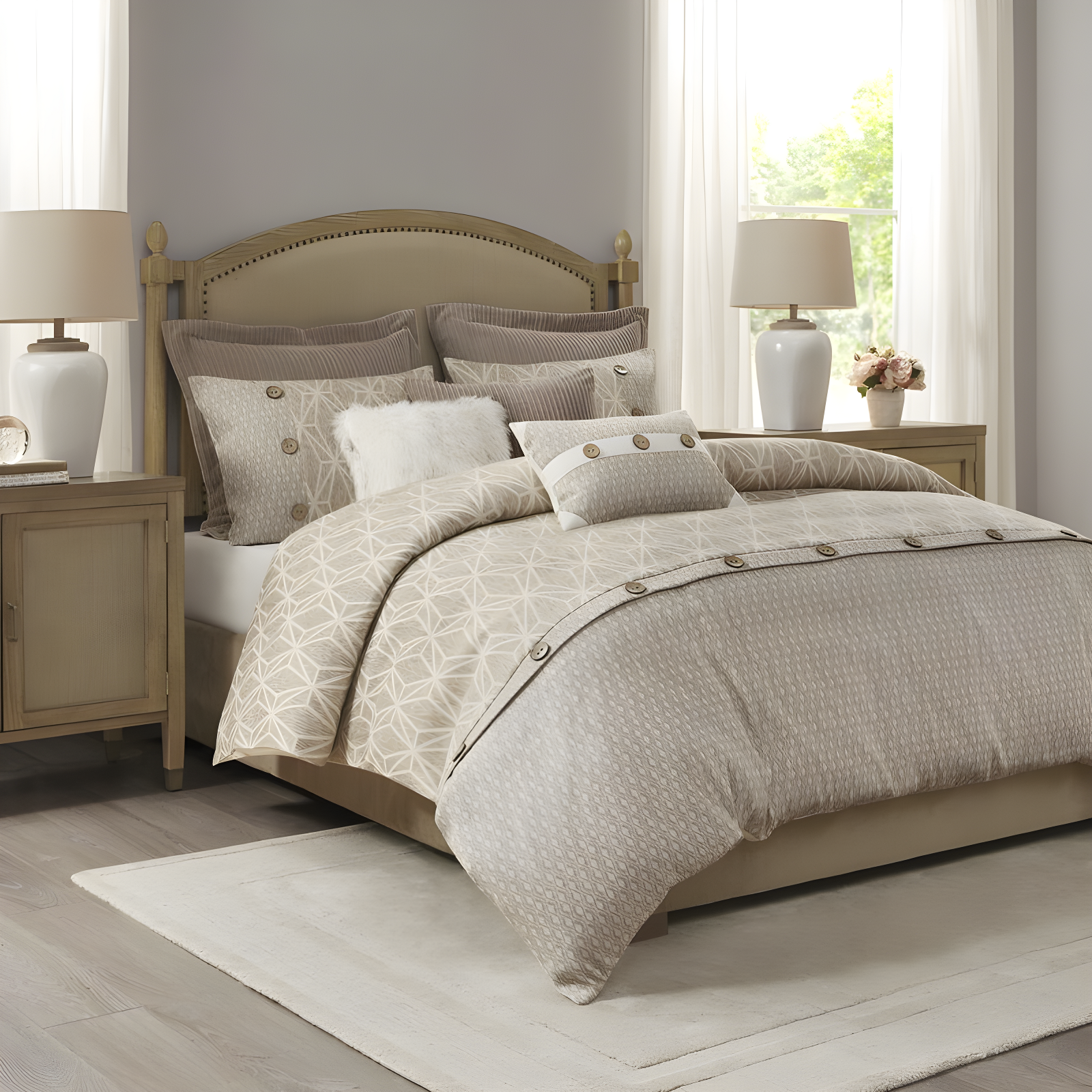Madison Park Signature Madison Park Signature Grace Geometric Oversized Jacquard Comforter Set