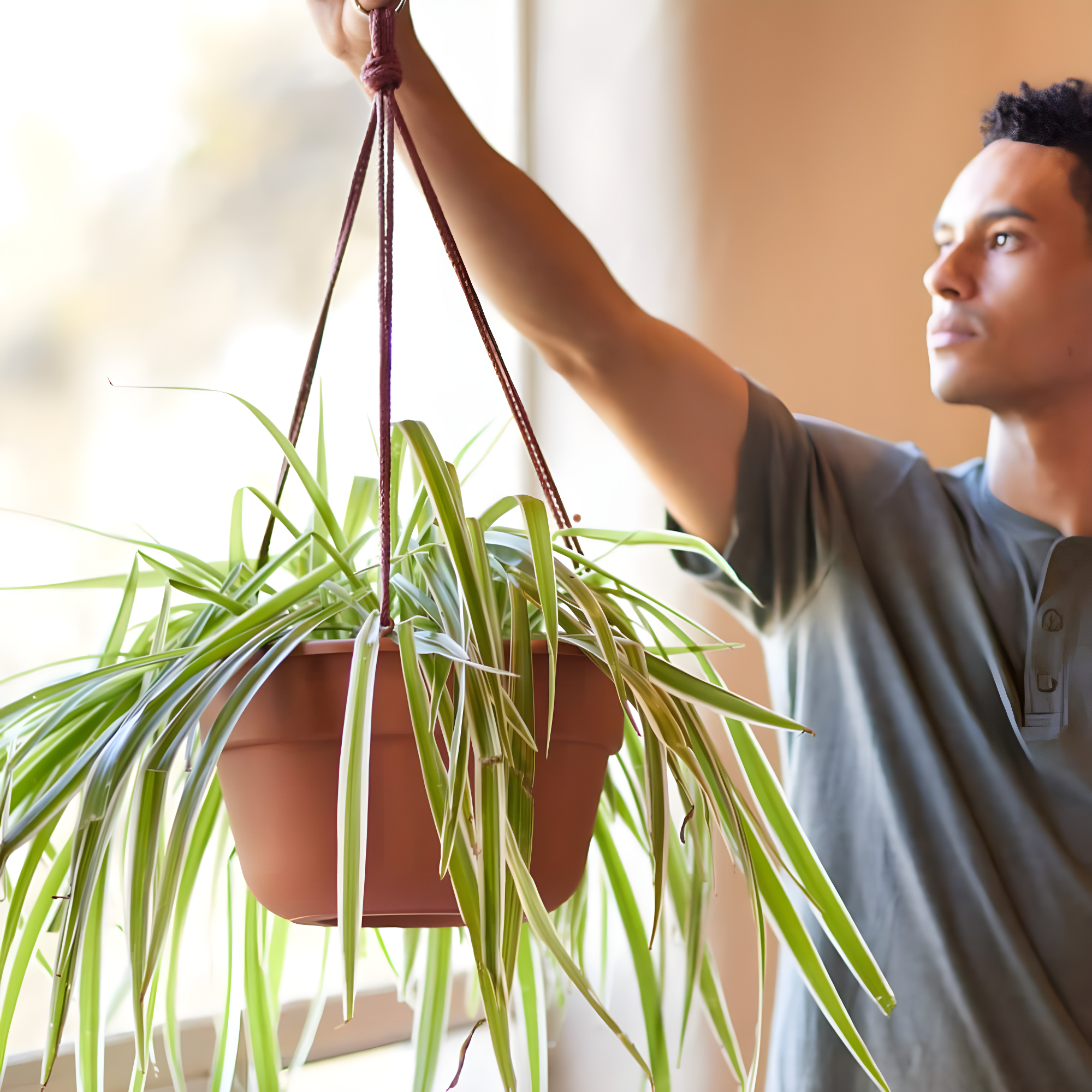 Bloem 6.8 in. H X 12.4 in. D Resin Dura Cotta Hanging Basket Terracotta Clay