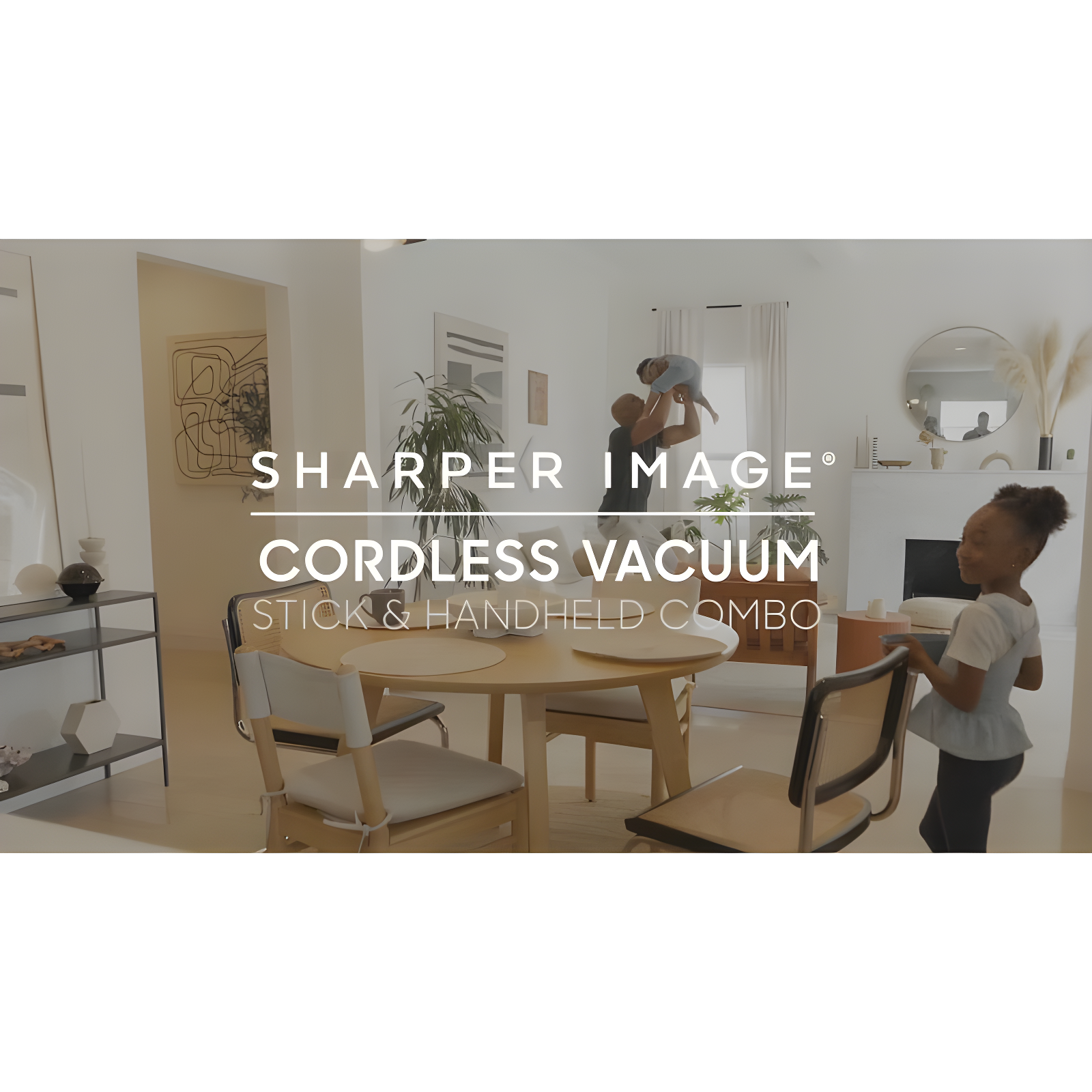 Sharper Image Stick & Handheld Combo Vacuum with 350W Motor, Cordless White: HEPA Filter, Multi-Surface, Bagless