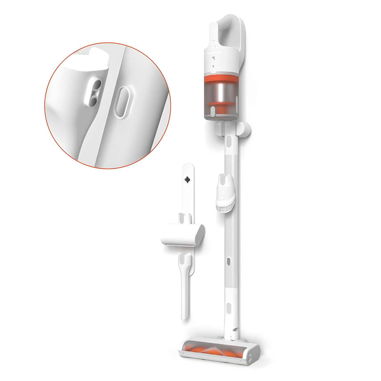 Sharper Image Stick & Handheld Combo Vacuum with 350W Motor, Cordless White: HEPA Filter, Multi-Surface, Bagless