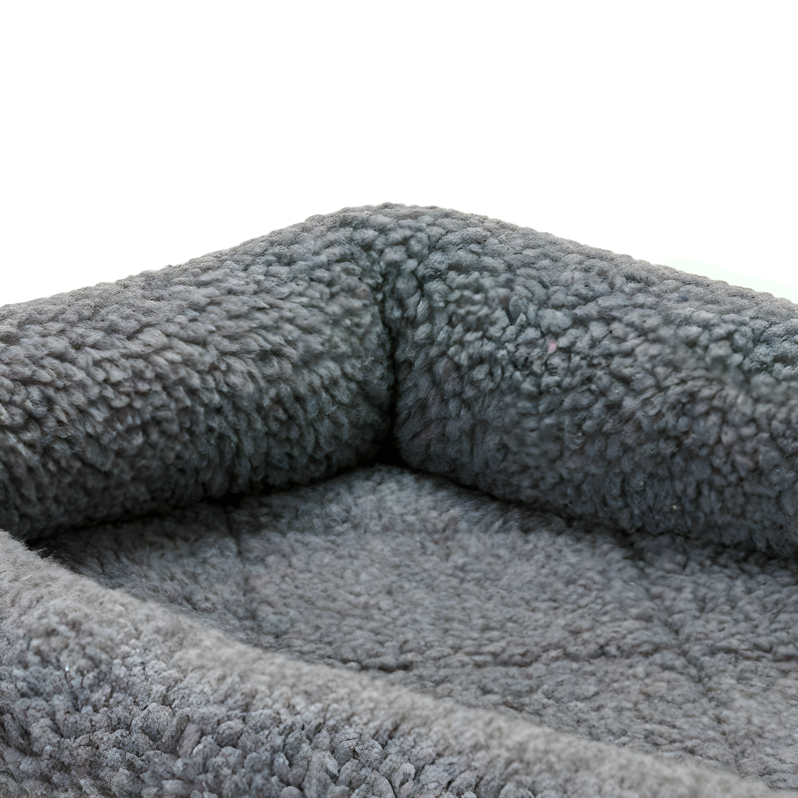 Faux Lambswool Crate Bolster Pet Bed