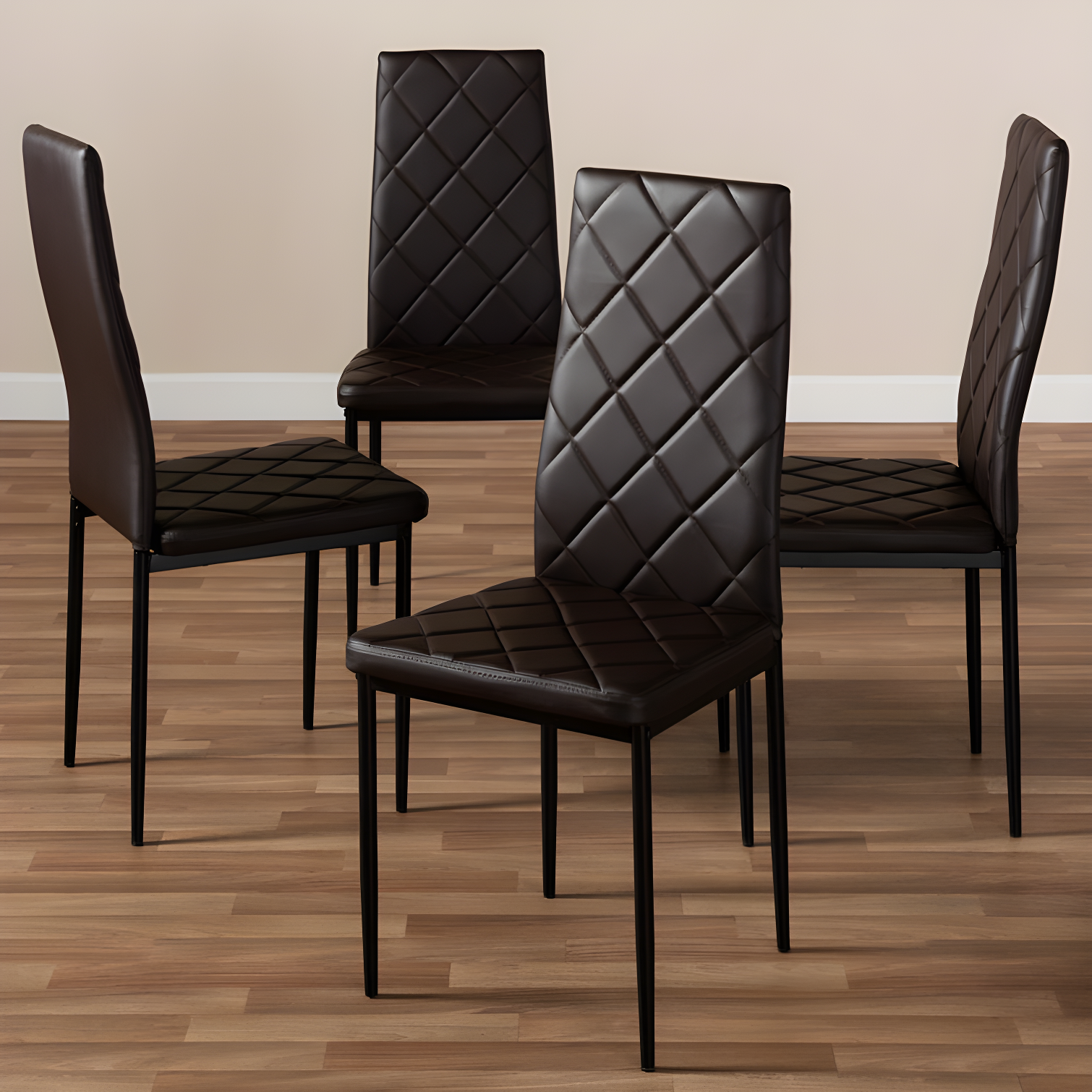 Dalisa 18.11'' H Tufted Faux Leather Upholstered Parsons Chair