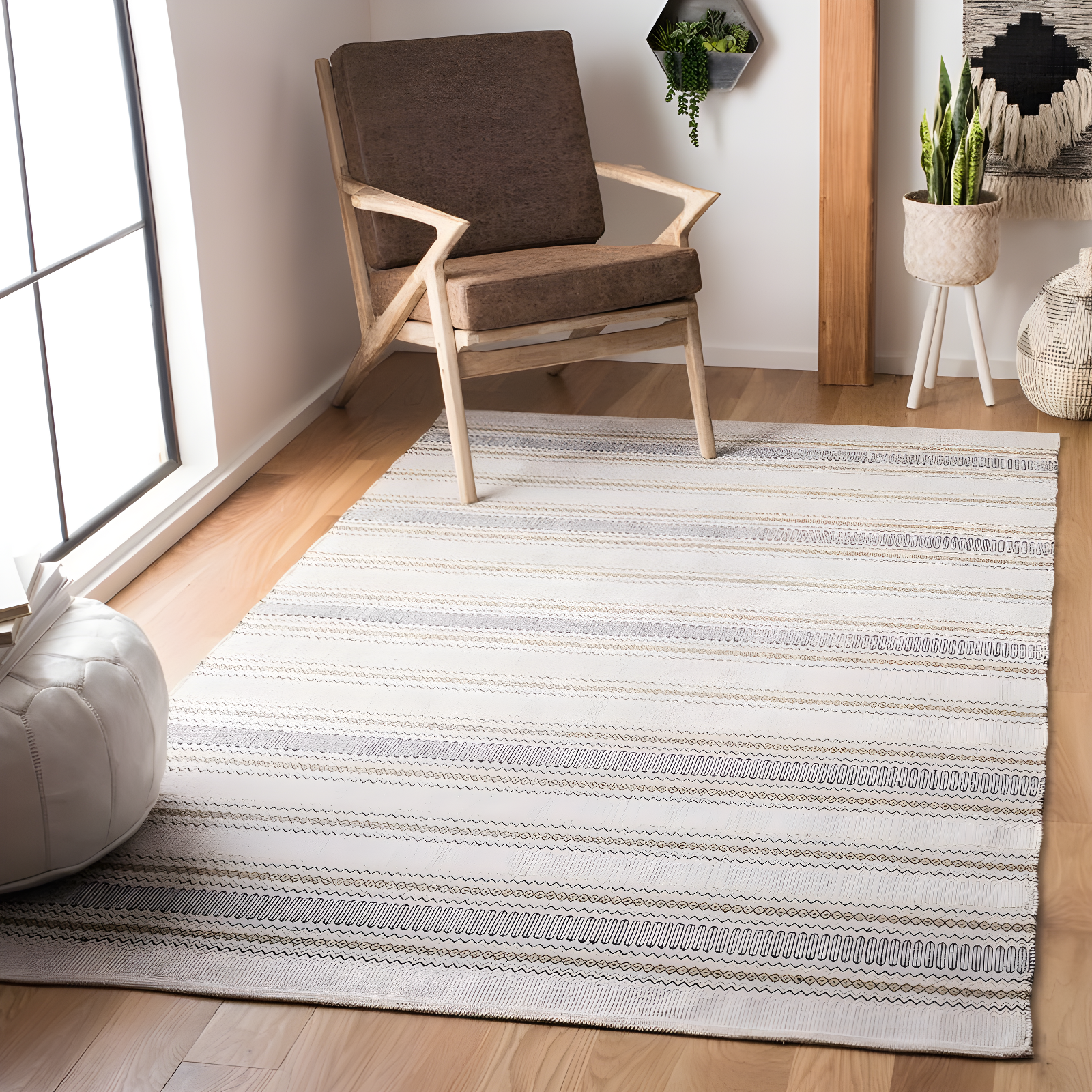 Montauk MTK536 Hand Woven Area Rug - Blue/Beige - 5'x8' - Safavieh.