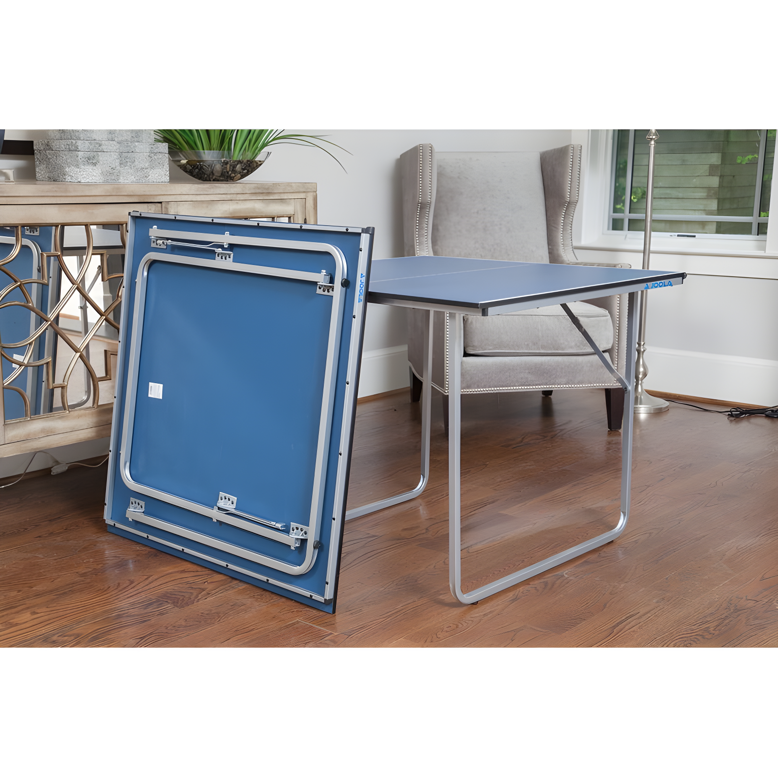 JOOLA Midsize Table Tennis Table - Mini Ping Pong Table and Foldable Game Table for Board Games, Puzzles - Card Table for Kids Playroom and Teens