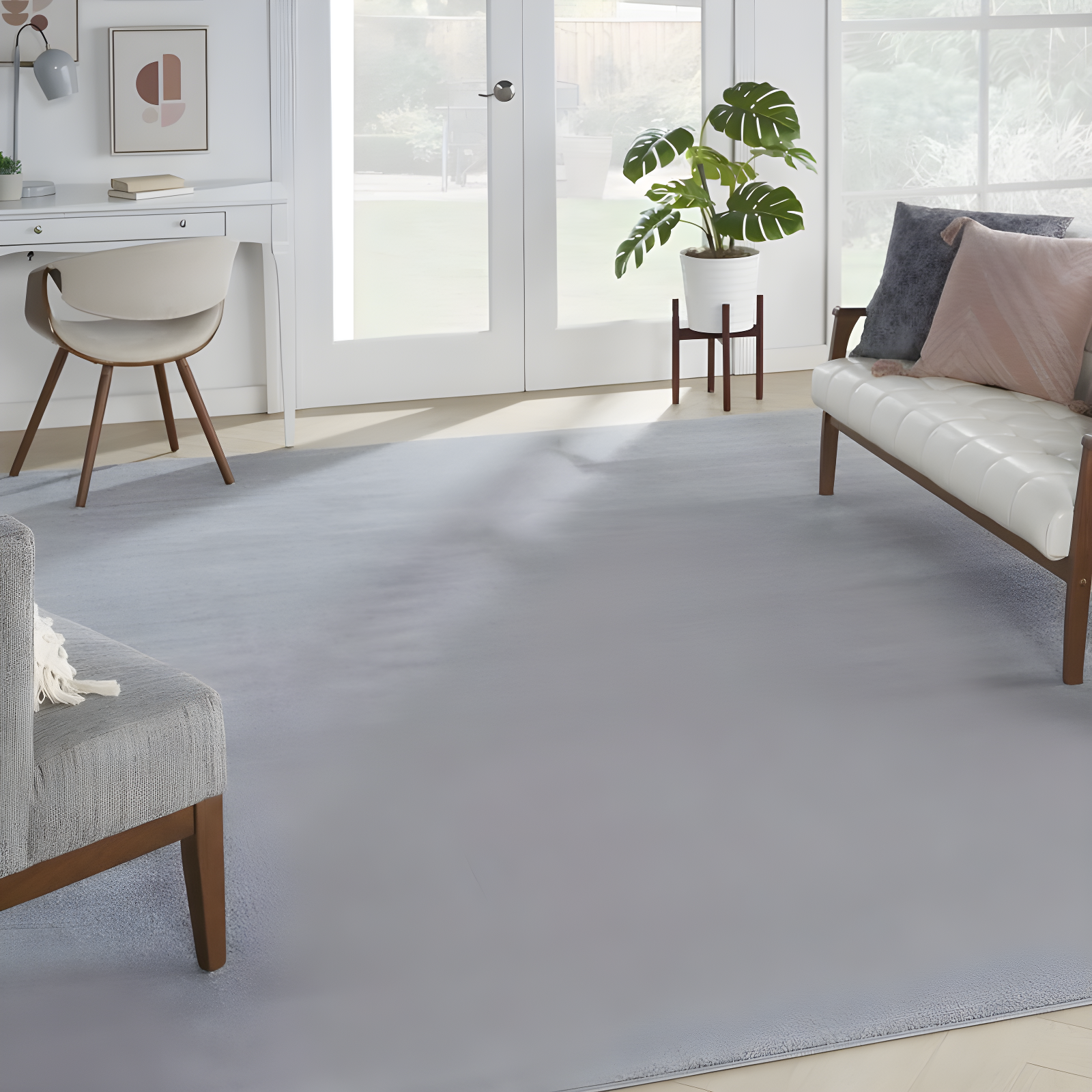 Nourison Essentials Easy Care Indoor Outdoor Area Rug - Silver Grey 10' x 14'