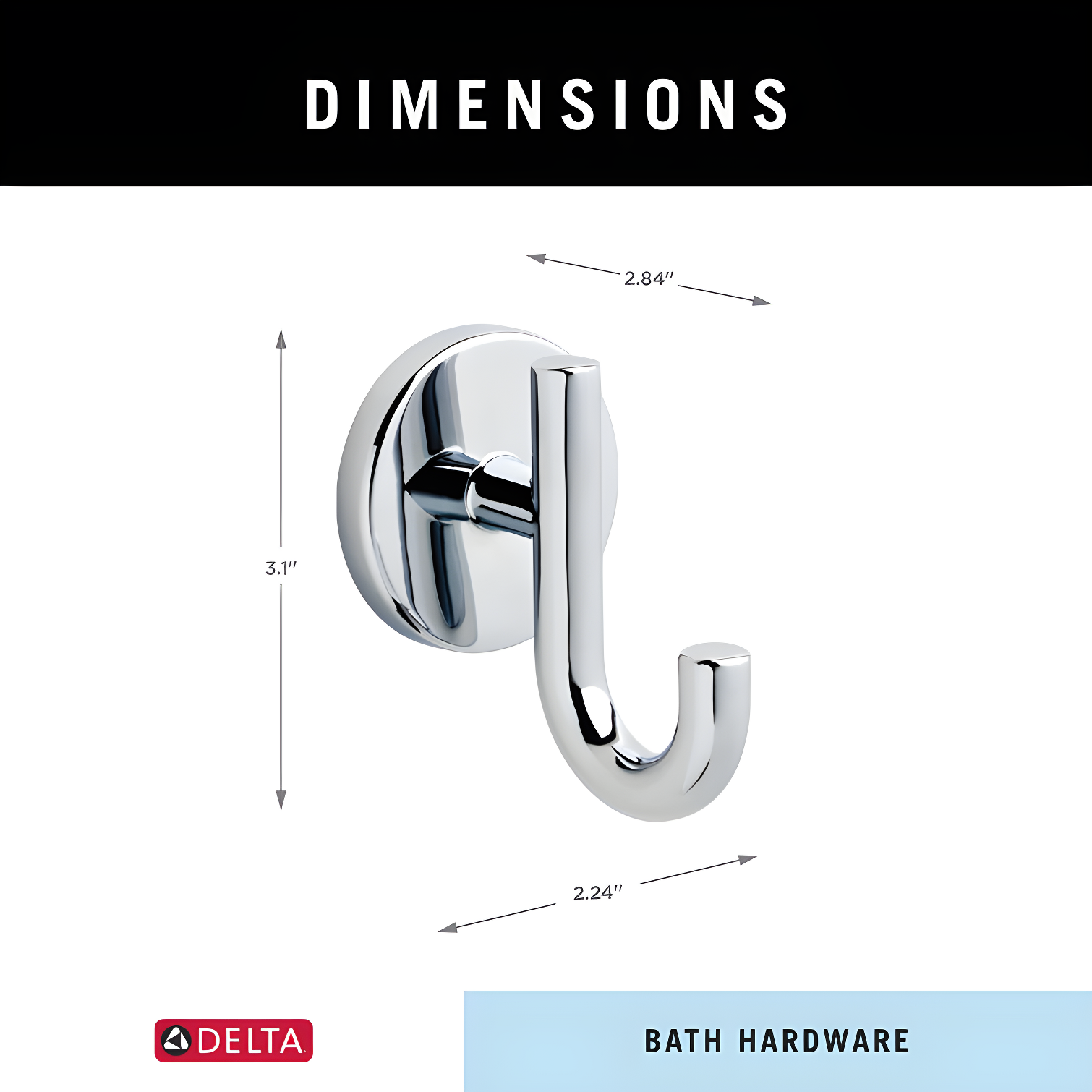 Trinsic Single Towel Hook Bath Hardware Accessory