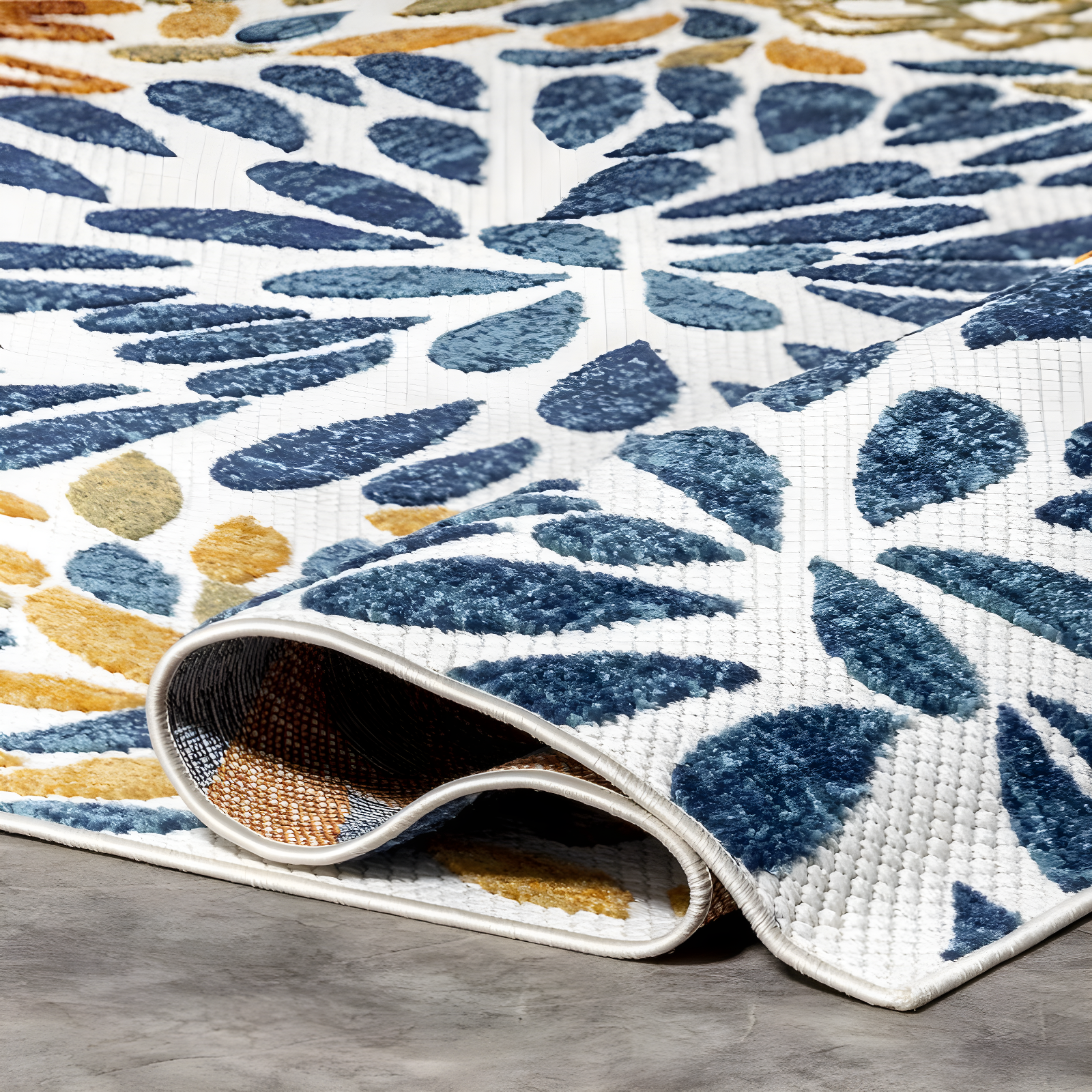 Nuloom Monique Floral & Paisley 2x3 Indoor/Outdoor Accent Rug for Living Room Patio Deck Front Porch Entryway Kitchen, Blue/Multicolor