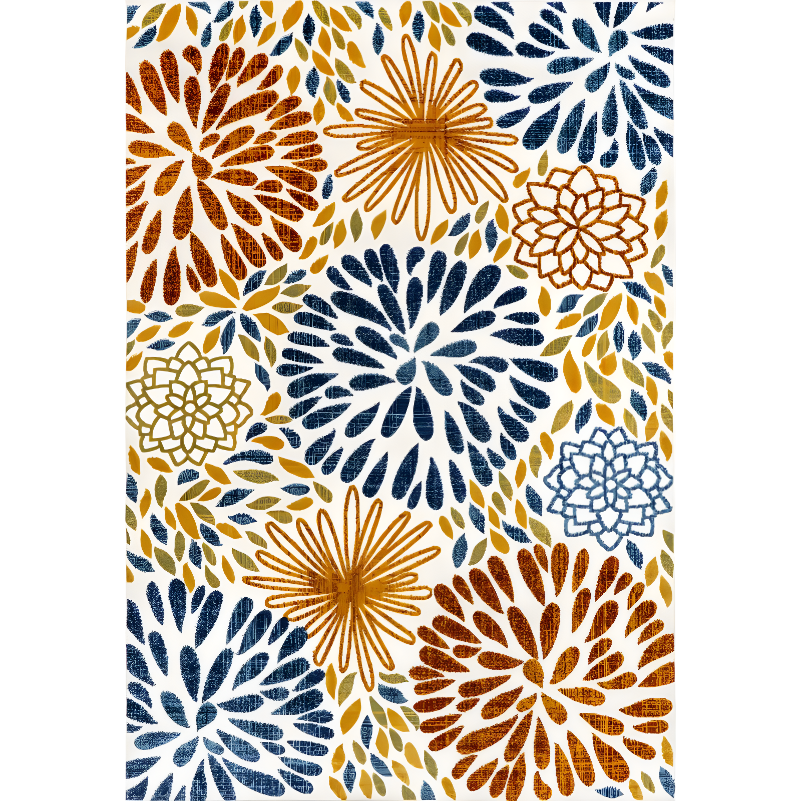 Nuloom Monique Floral & Paisley 2x3 Indoor/Outdoor Accent Rug for Living Room Patio Deck Front Porch Entryway Kitchen, Blue/Multicolor