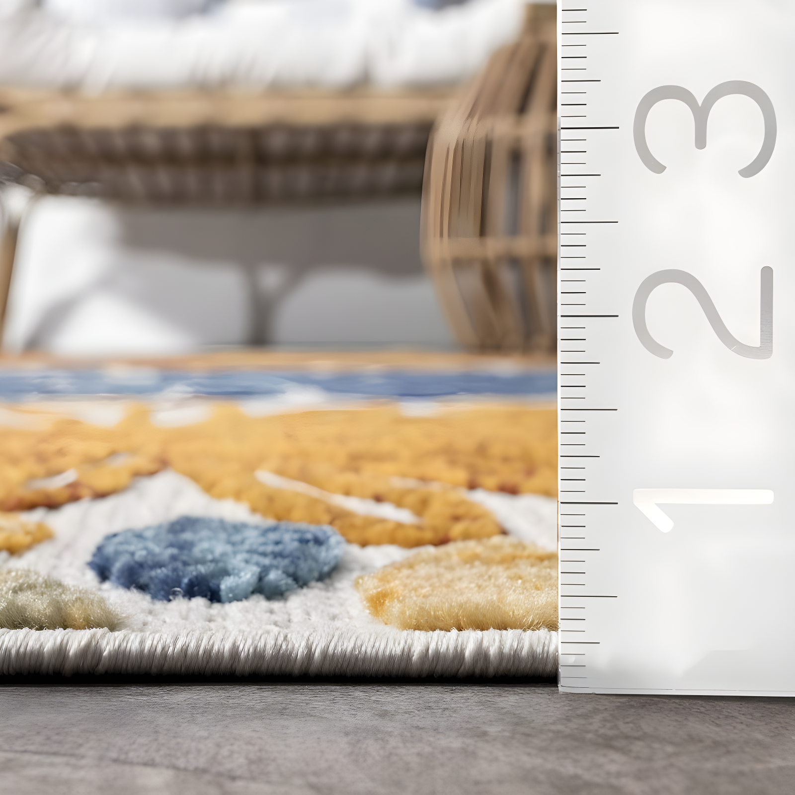 Nuloom Monique Floral & Paisley 2x3 Indoor/Outdoor Accent Rug for Living Room Patio Deck Front Porch Entryway Kitchen, Blue/Multicolor