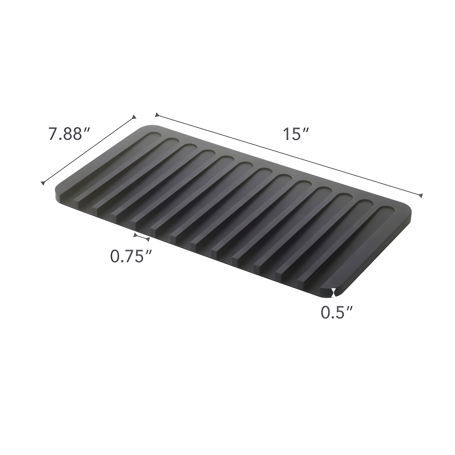 Yamazaki Home Self Draining Tray - Drying Board, Dish Drainer Mat, Silicone