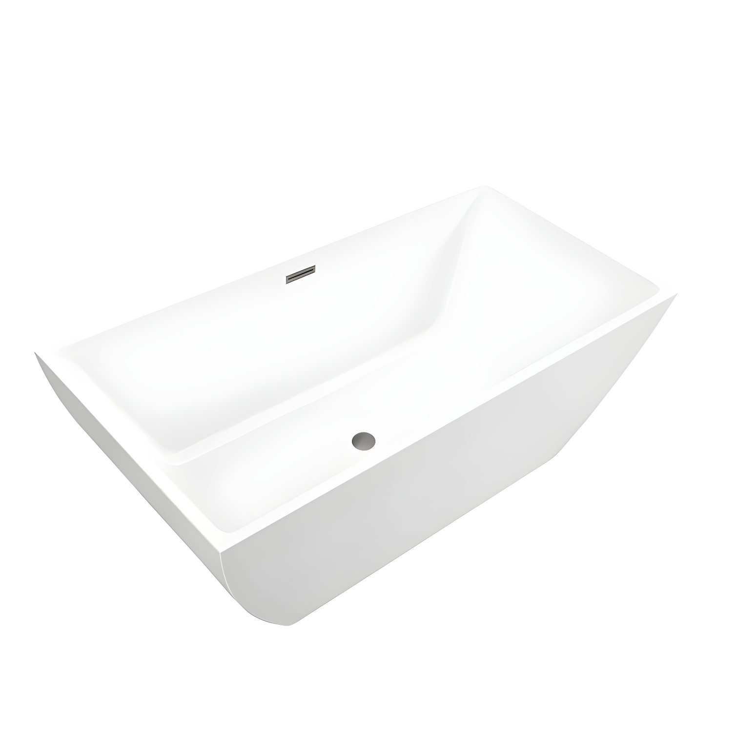 66.9" x 33" Freestanding Soaking Bathtub