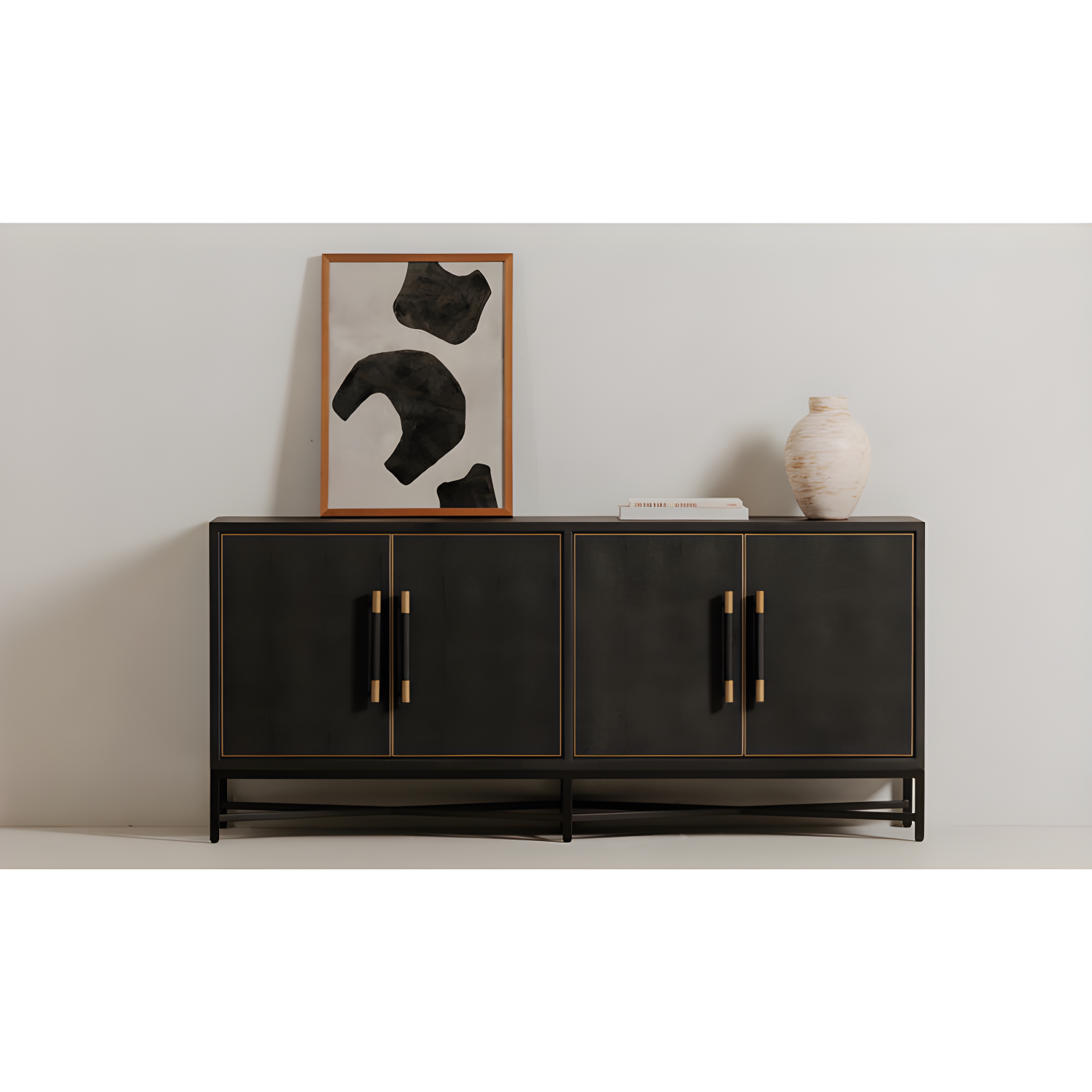 Meera 76" Wide Wood Sideboard
