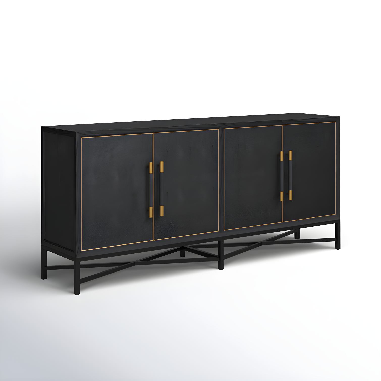 Meera 76" Wide Wood Sideboard