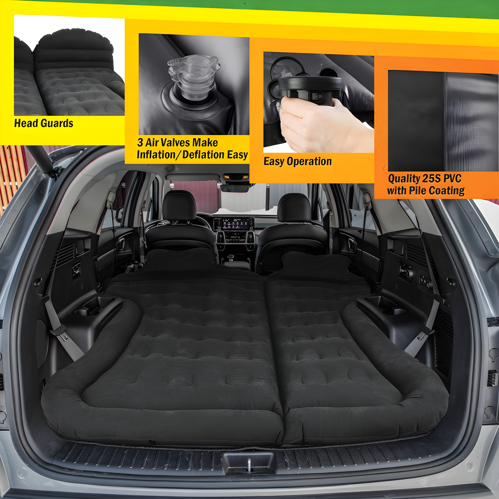 Wakeman Outdoors Camping Mattress for Car (Black)