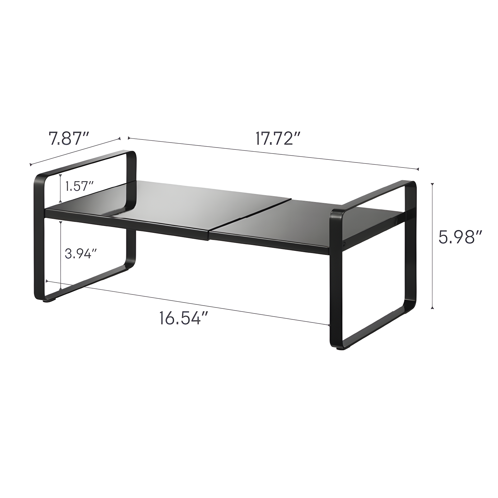 Yamazaki Home Yamazaki Home Steel Kitchen 2 Tiered Shelf Rack- Expandable Countertop Organizer For Kitchen, Steel