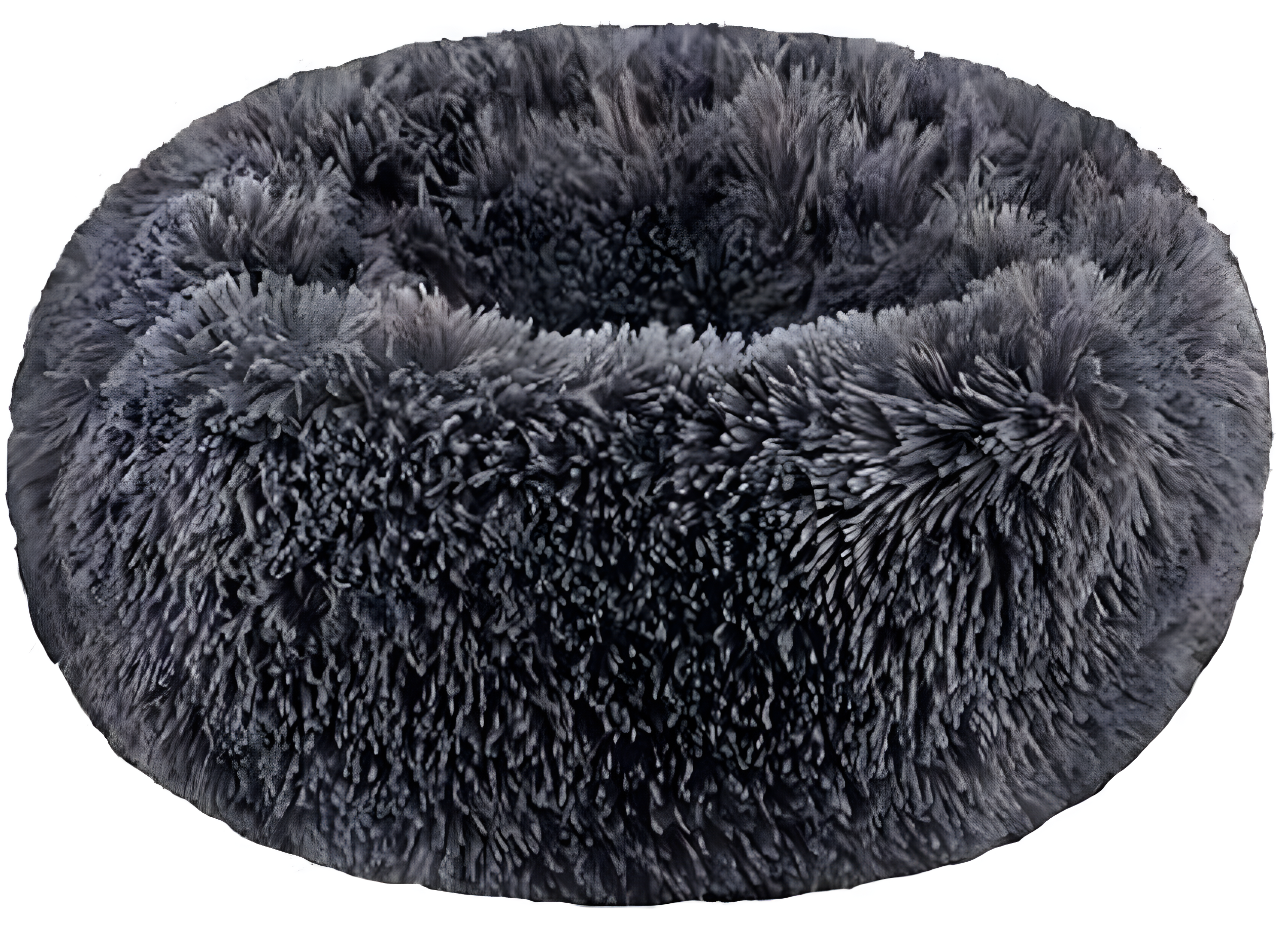 BODISEINT Modern Soft Plush Round Pet Bed for Cats or Small Dogs, Mini Medium Sized Dog Cat Bed Self Warming Autumn Winter Indoor Snooze Sleeping Cozy Kitty Teddy Kennel (M(23.6”Dx7.9 H), Dark Grey)