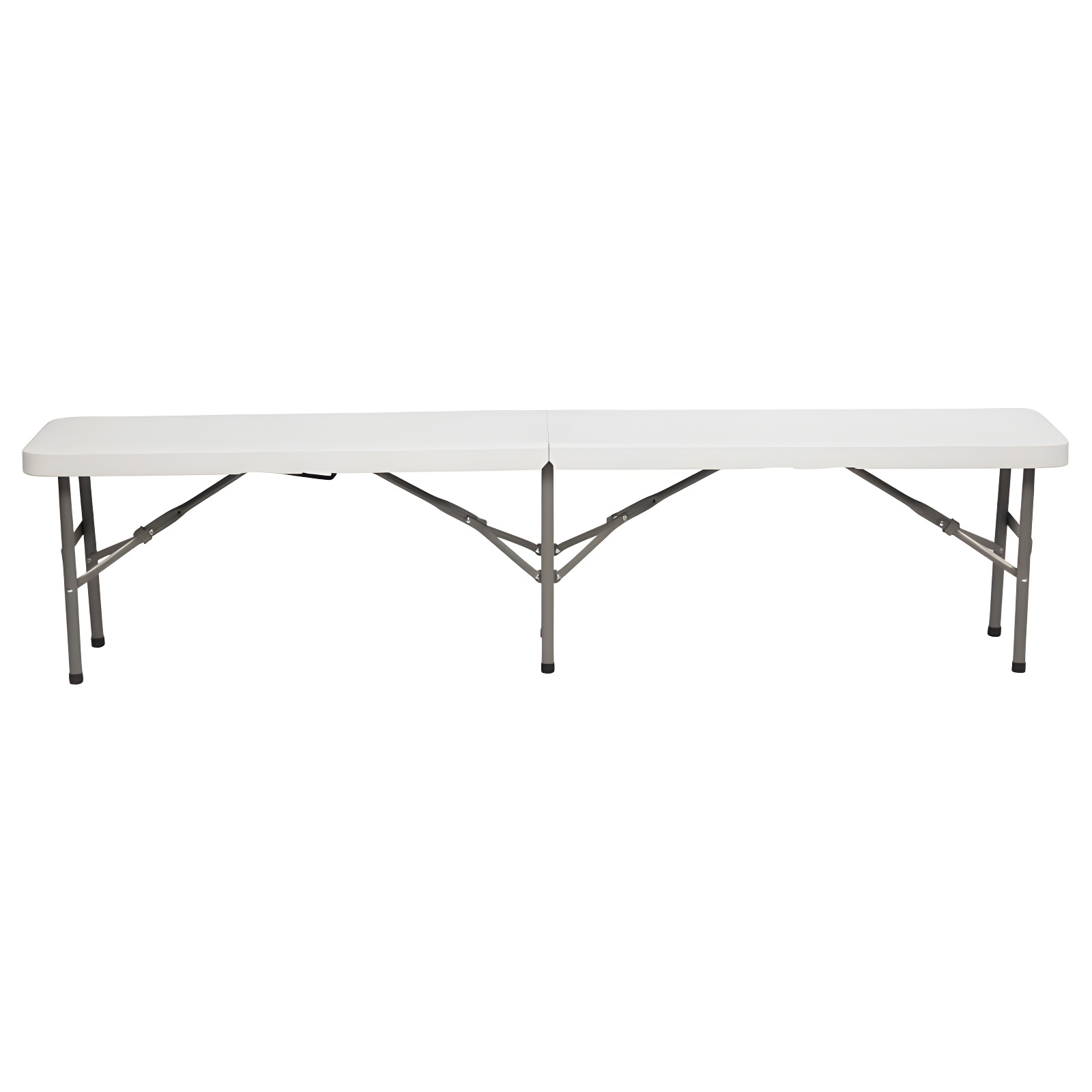 CL.HPAHKL Banco Plegable de 6 Pies, Banco Plegable de Plástico para Exteriores, Banco de Picnic Impermeable HDPE Suave, Banco de Jardín con Asa de Transporte, Tapete Antideslizante para Picnic, Camping, Comedor, Blanco (1 Paquete)