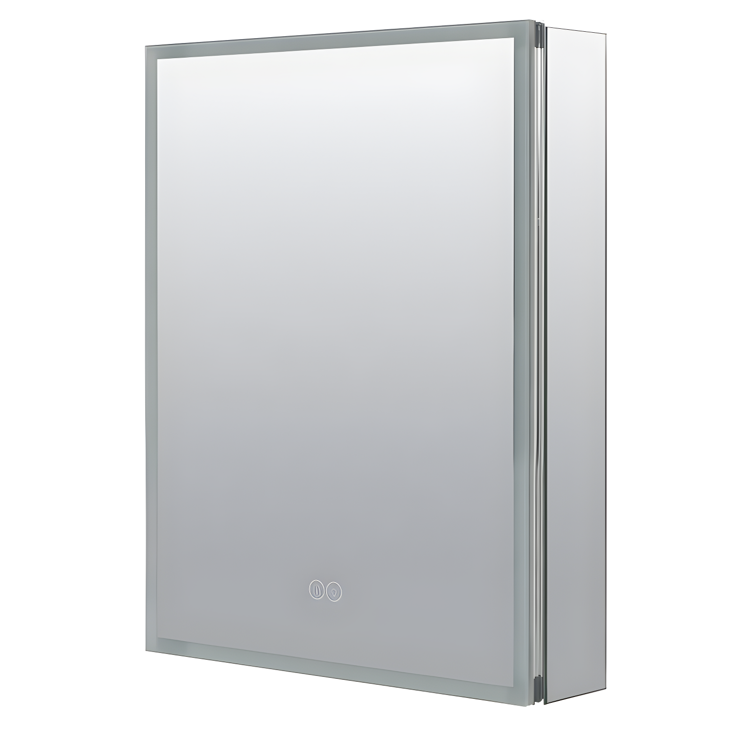 Arlot Recessed or Surface Mount Framed Medicine Cabinet with LED Lighting and Electrical Outlet
