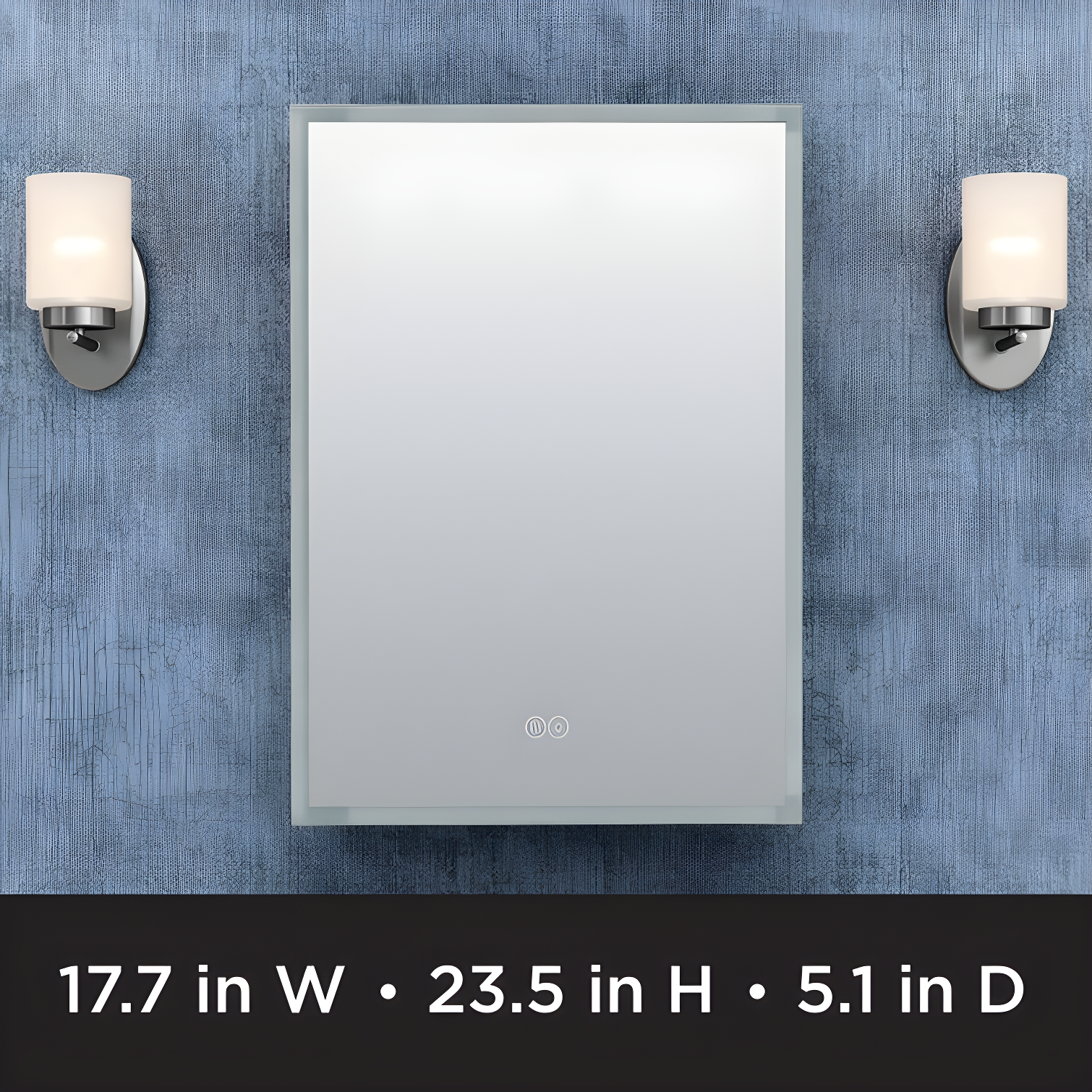 Arlot Recessed or Surface Mount Framed Medicine Cabinet with LED Lighting and Electrical Outlet